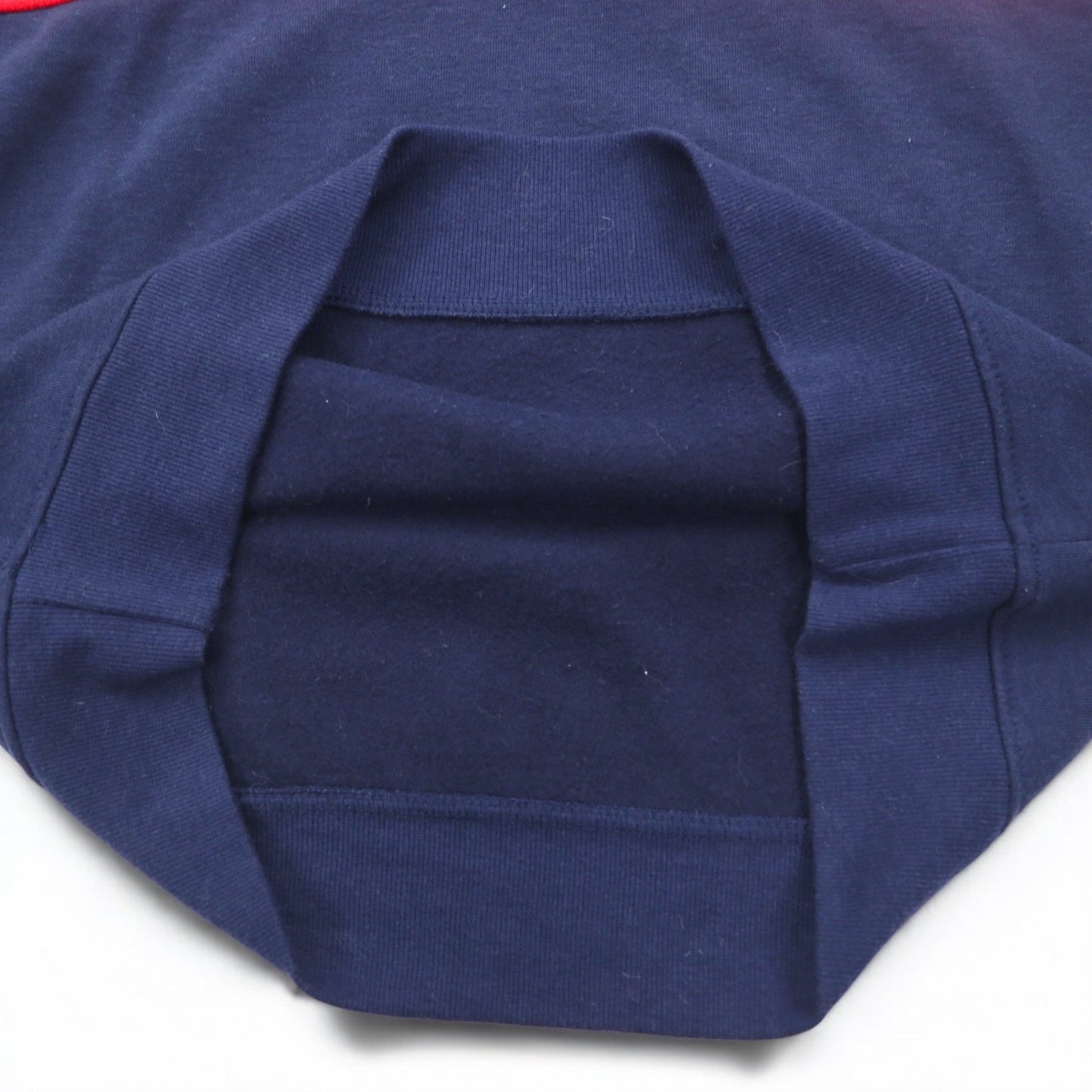 PLENTY TOUGH SPORT 90s Half-Zip Sweatshirt, Size M, Navy, Tricolor, Fleece-Lined, Tape Logo