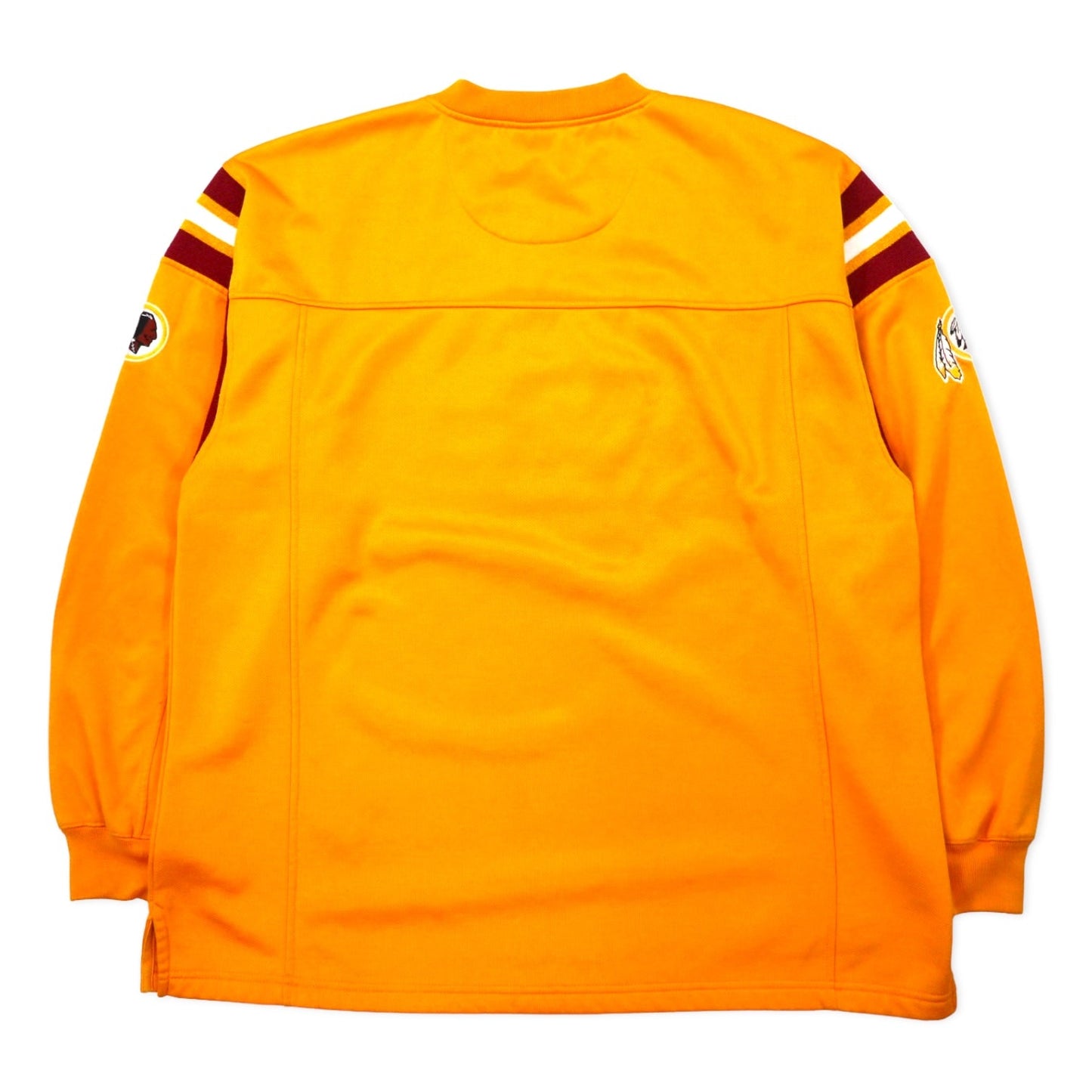 NFL Game Shirt, XL, Yellow Polyester, RED SKINS, Oversized