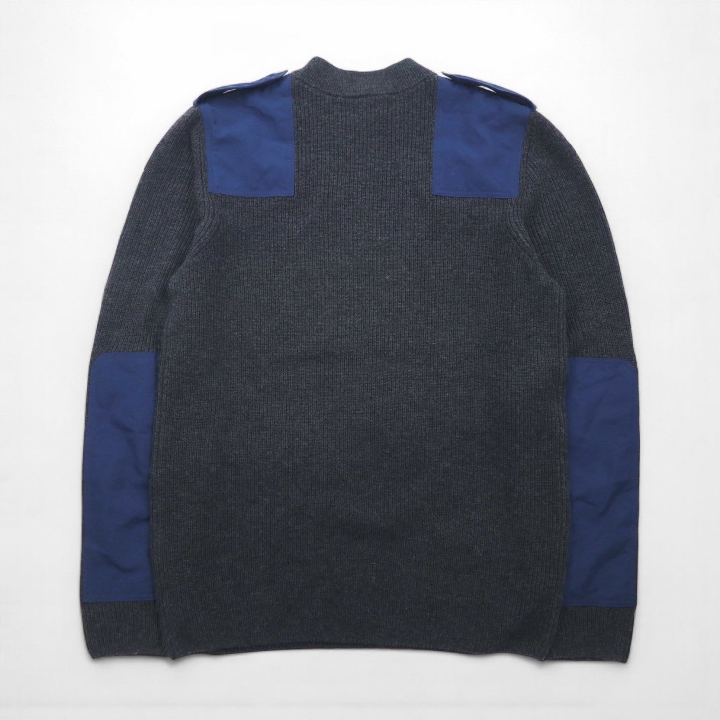 LACOSTE コマンド ニット セーター M ウール Dressinn Sweatere エポレット エルボーパッチ AH9167