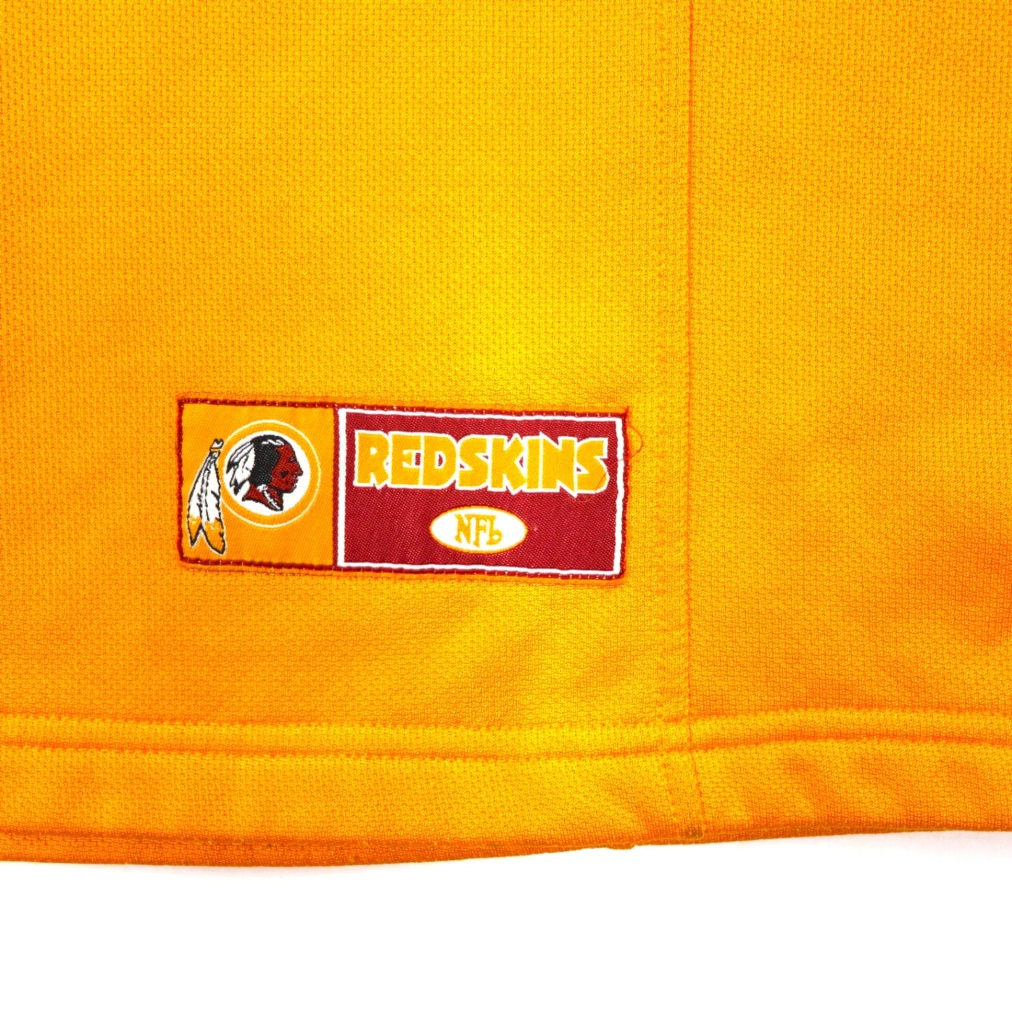 NFL Game Shirt, XL, Yellow Polyester, RED SKINS, Oversized