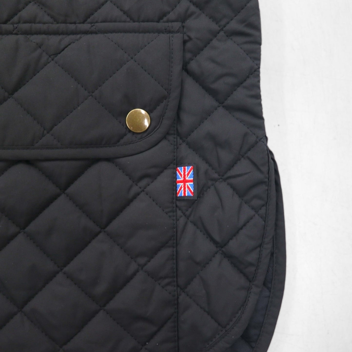BELSTAFF キルティング ベスト 2XL ブラック 中綿 スナップボタン フラップポケット Gold Label