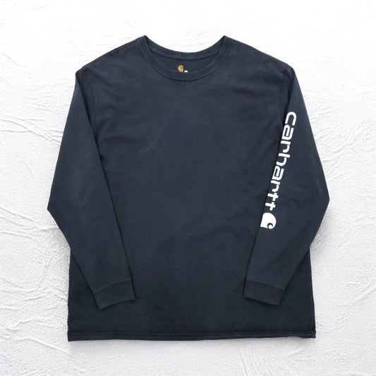 Carhartt Long Sleeve T-Shirt, Original Fit, Black, Cotton, Size 3XL
