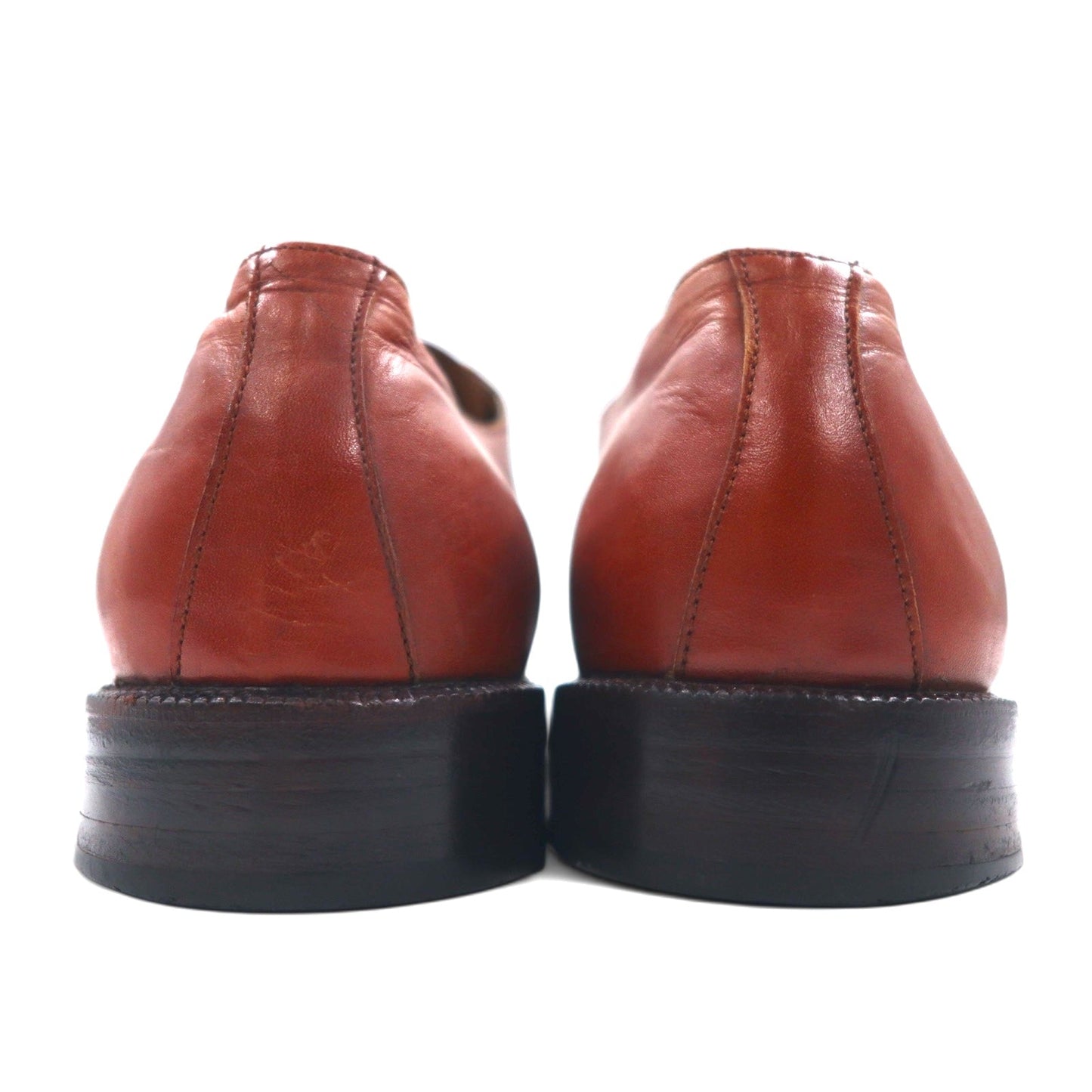 DAVID EDEN Straight Tip Dress Shoes, Size 27.5cm, Brown Leather