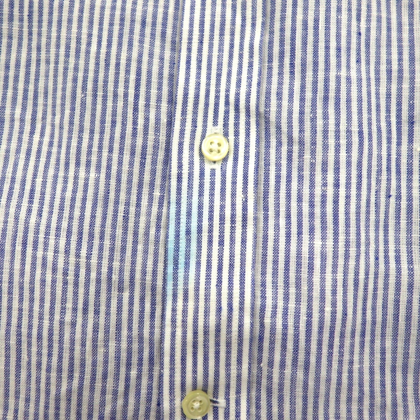 Polo Ralph Lauren ボタンダウン リネン シャツ XL ブルー 麻 ストライプ CLASSIC FIT EASY CARE ビッグサイズ