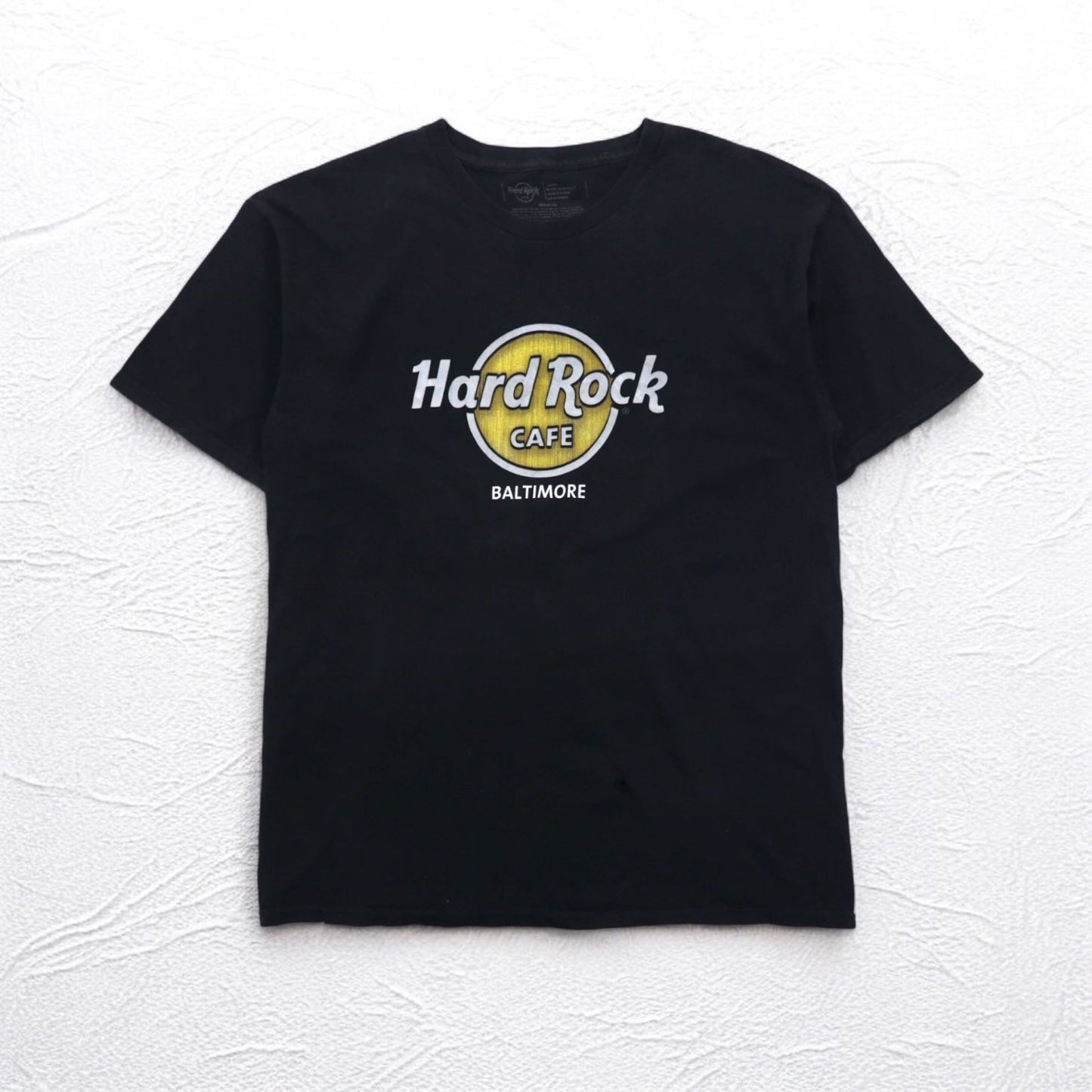Hard Rock Cafe Logo Print T-Shirt, Size L, Black Cotton, BALTIMORE, Made in Mexico