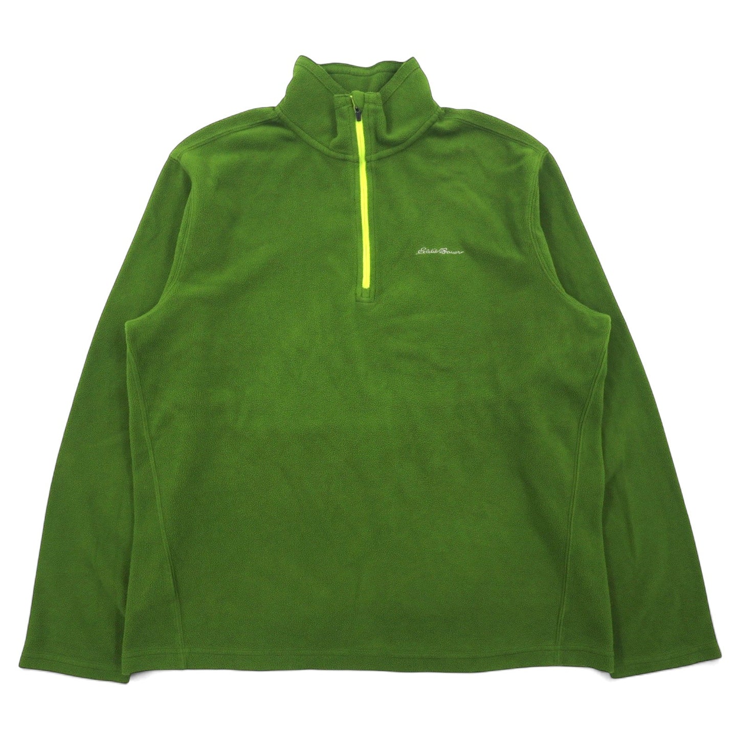 Eddie Bauer Half-Zip Fleece Jacket, Size L, Green, Polyester, with POLARTEC Embroidered Logo