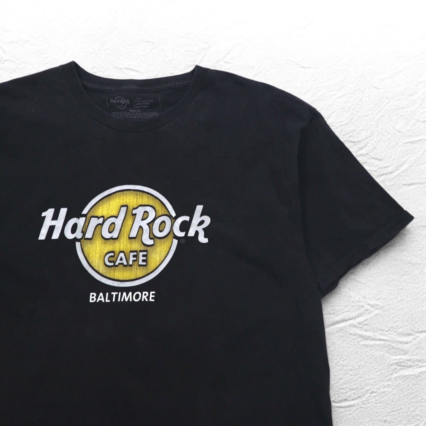 Hard Rock Cafe Logo Print T-Shirt, Size L, Black Cotton, BALTIMORE, Made in Mexico