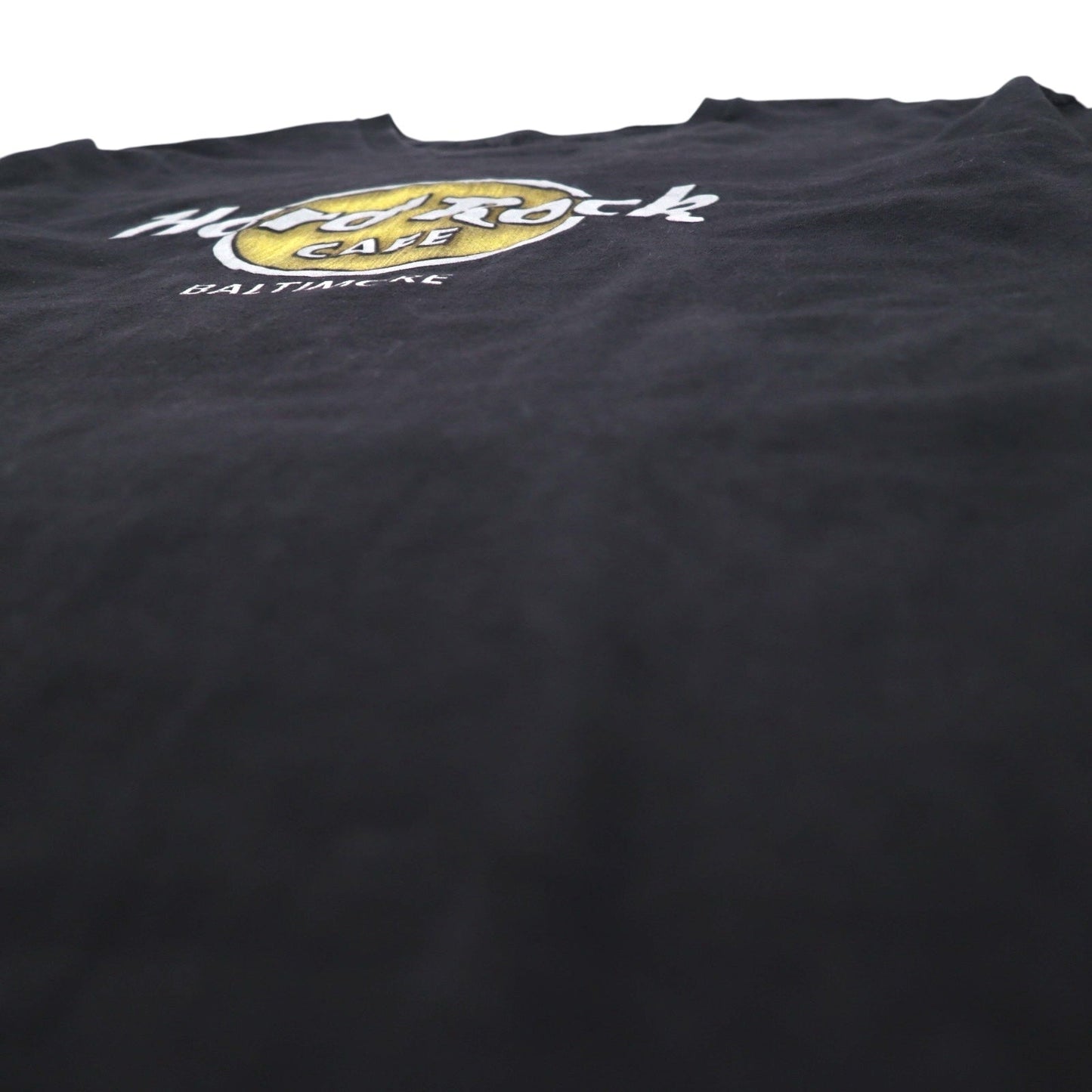 Hard Rock Cafe Logo Print T-Shirt, Size L, Black Cotton, BALTIMORE, Made in Mexico