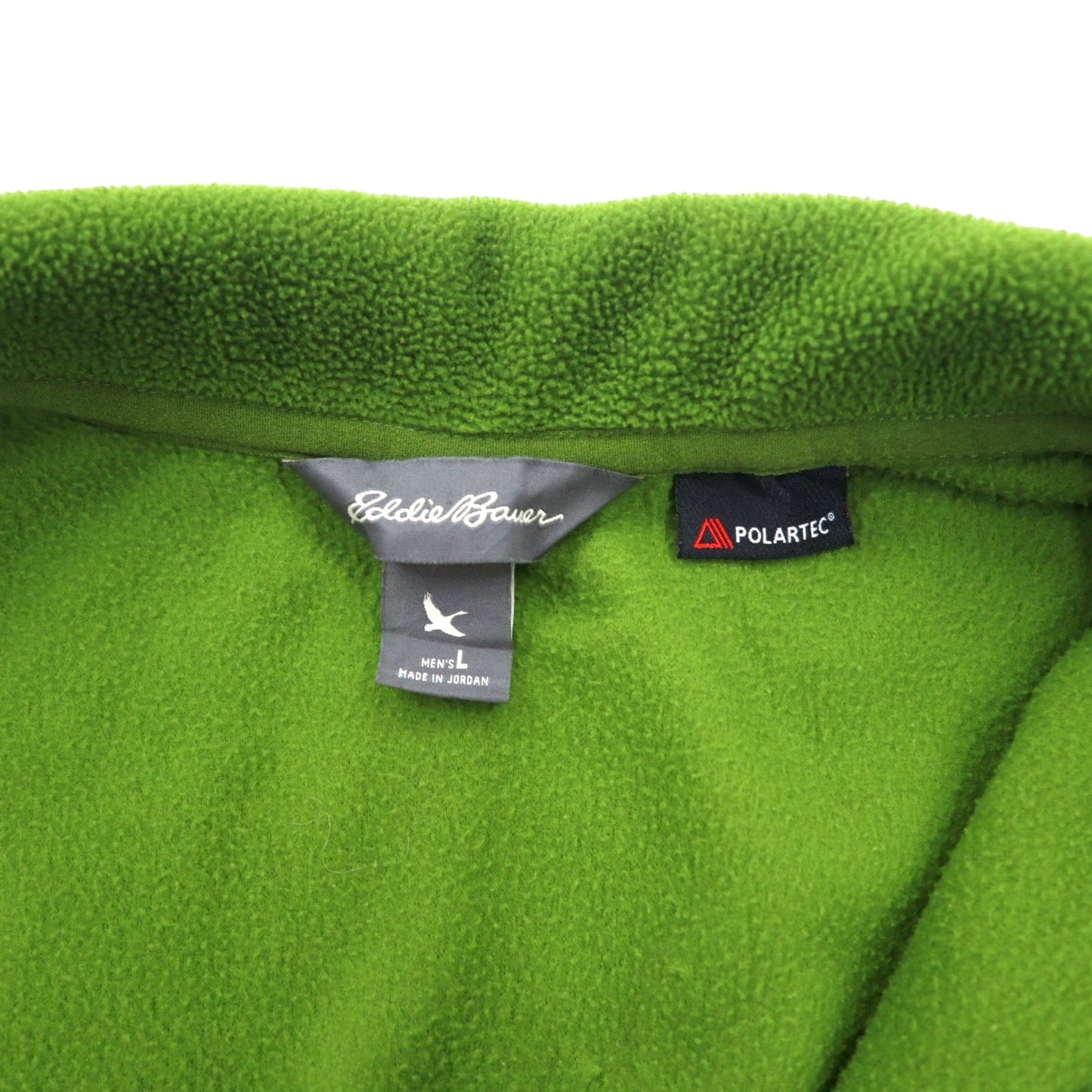 Eddie Bauer Half-Zip Fleece Jacket, Size L, Green, Polyester, with POLARTEC Embroidered Logo