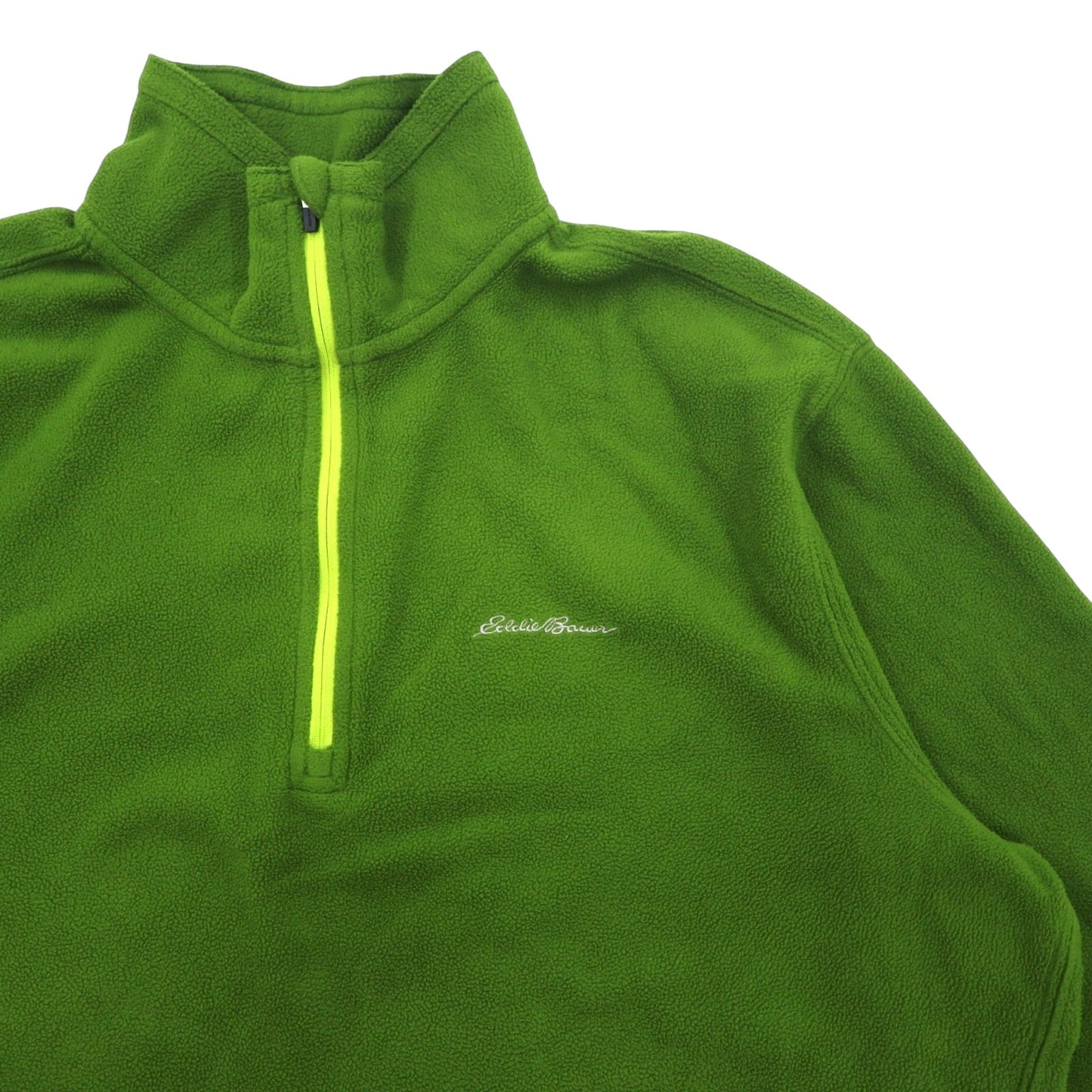 Eddie Bauer Half-Zip Fleece Jacket, Size L, Green, Polyester, with POLARTEC Embroidered Logo
