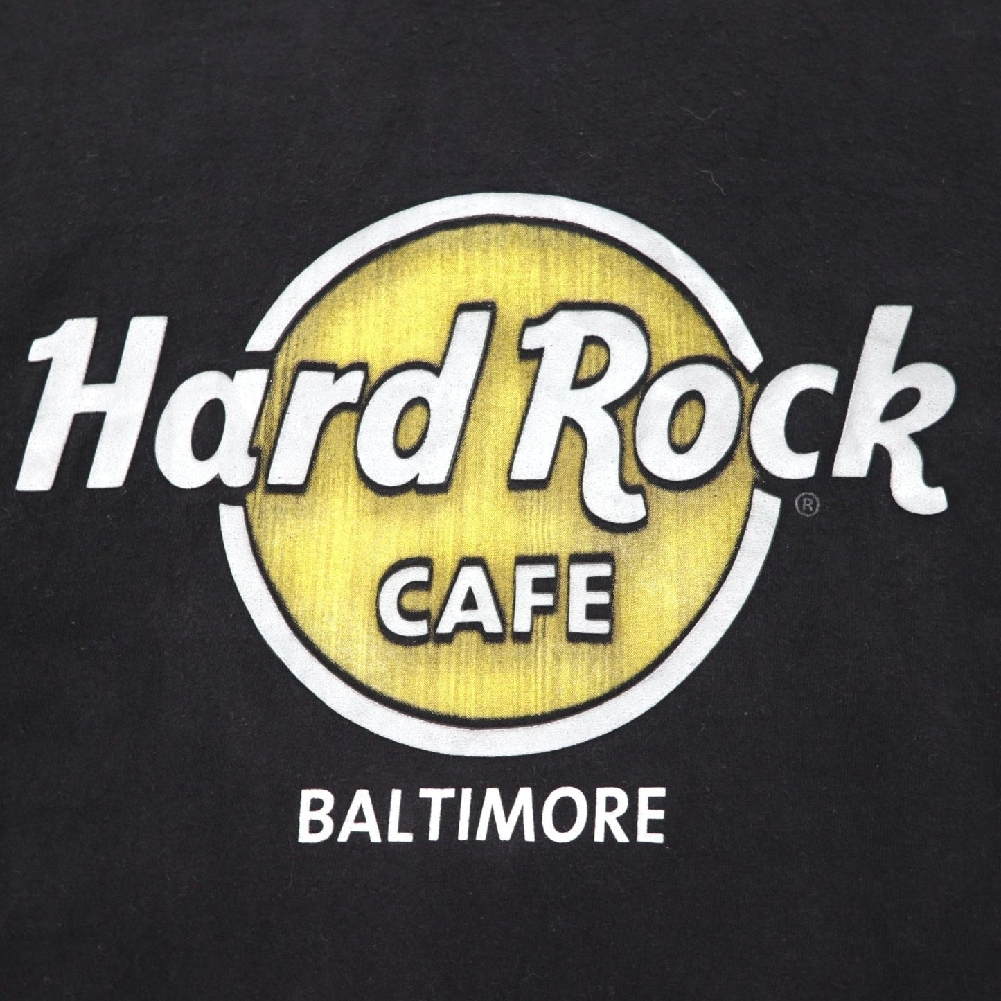 Hard Rock Cafe Logo Print T-Shirt, Size L, Black Cotton, BALTIMORE, Made in Mexico