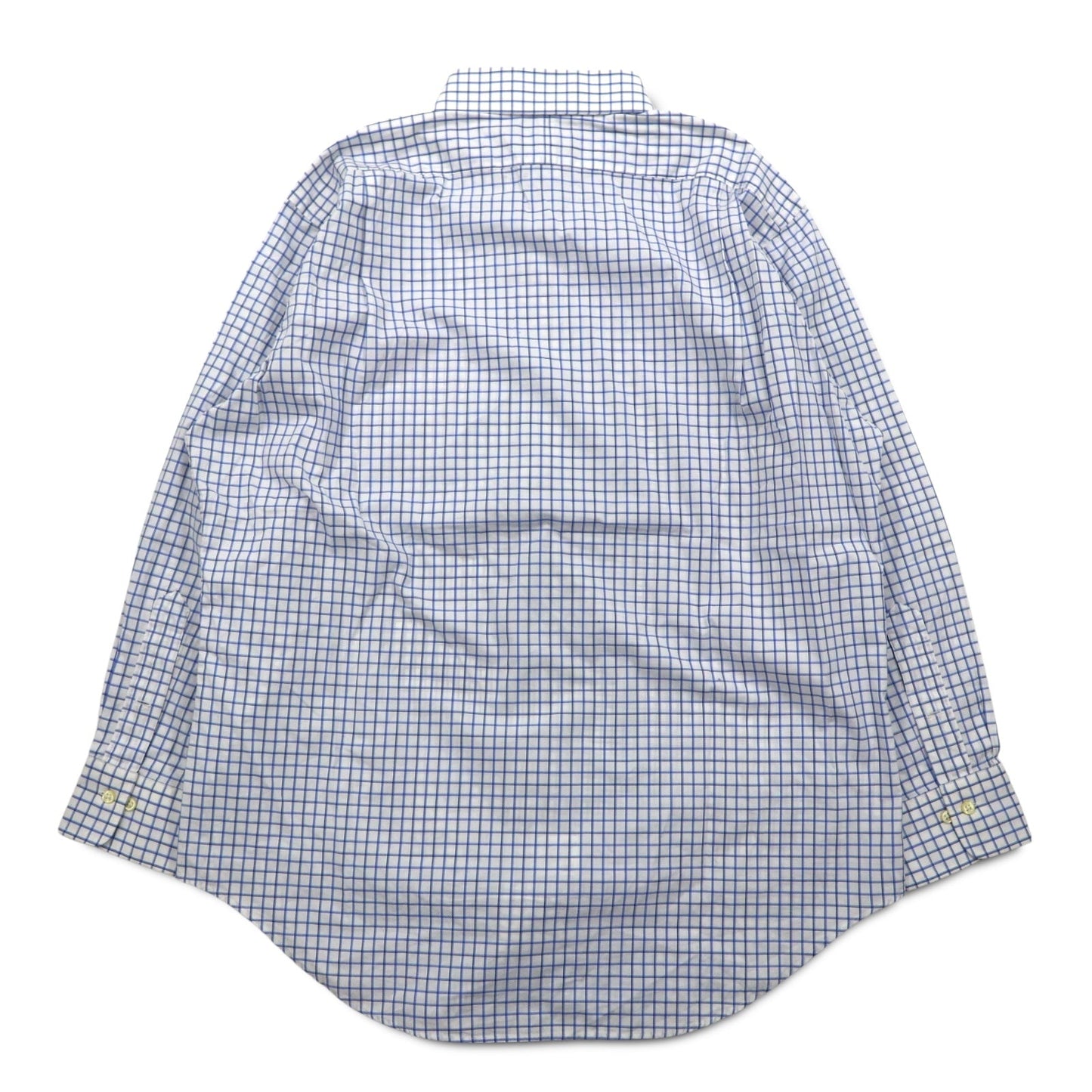 Polo by Ralph Lauren 90年代 REGENT ドレスシャツ L ホワイト ブルー チェック CLASSIC FIT