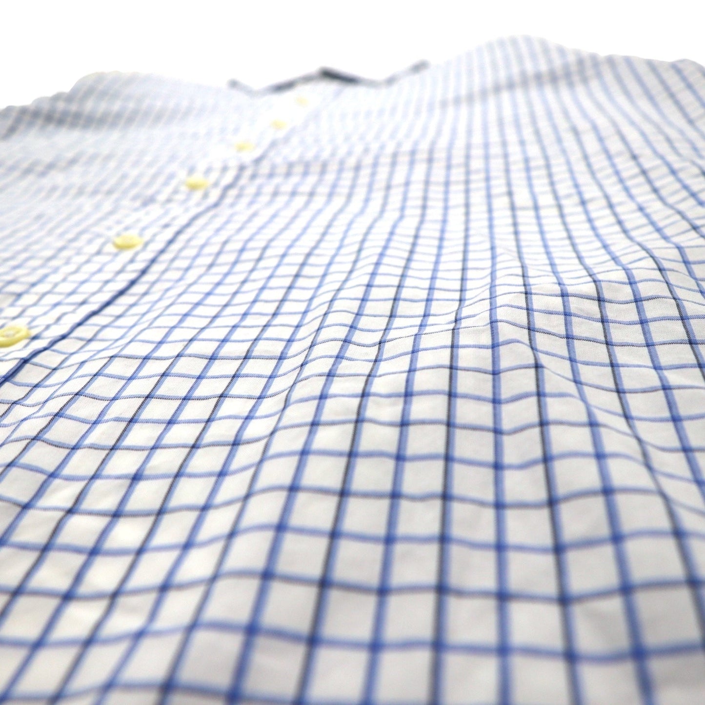 Polo by Ralph Lauren 90年代 REGENT ドレスシャツ L ホワイト ブルー チェック CLASSIC FIT