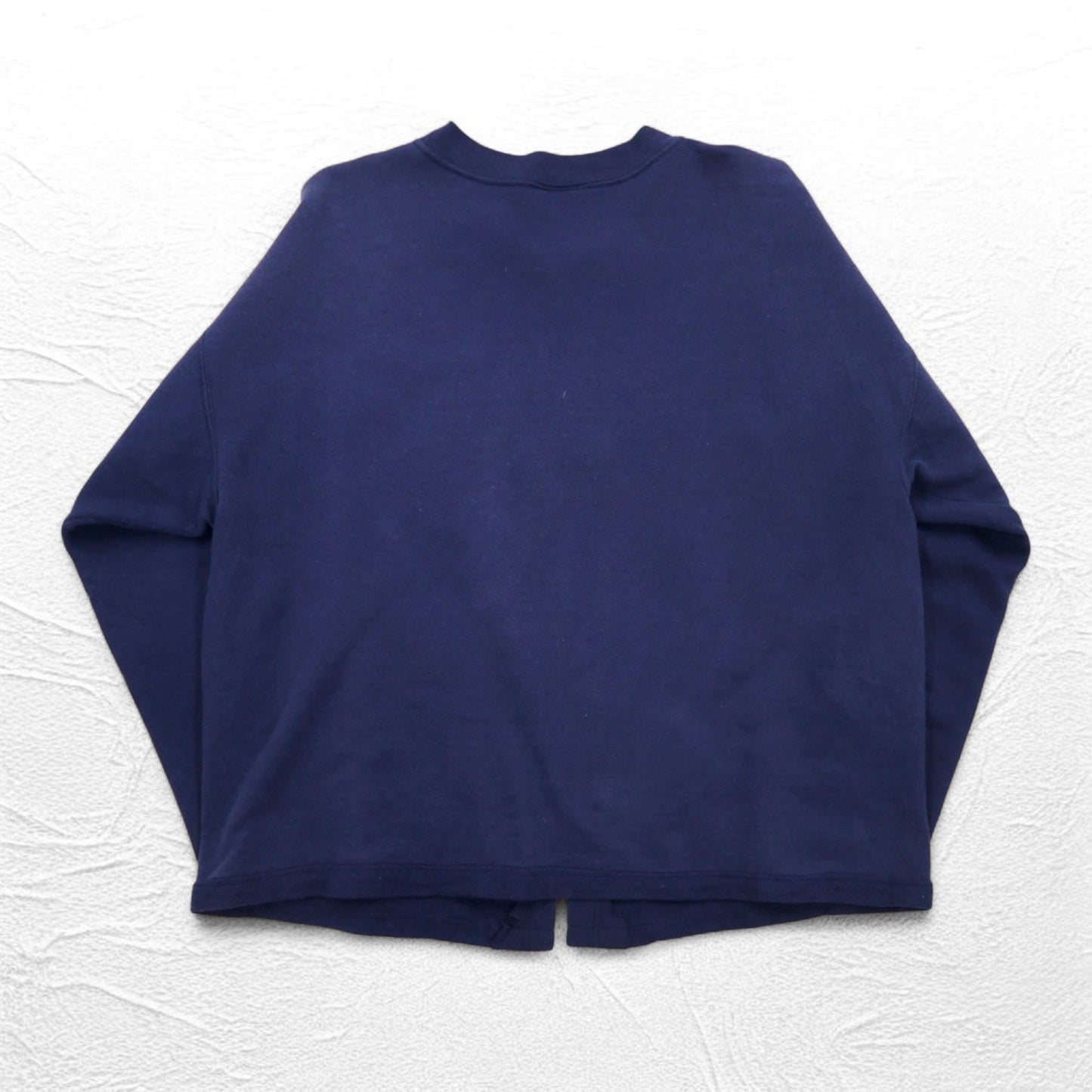 Hanes リメイク スウェット カーディガン L ネイビー コットン DAVIS BLUE DEVILS メキシコ製