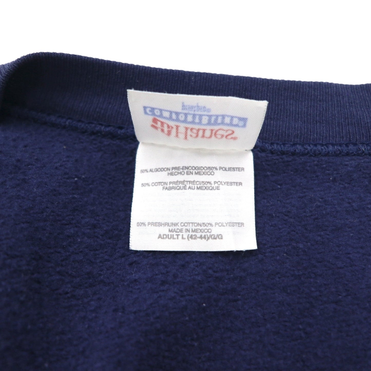 Hanes リメイク スウェット カーディガン L ネイビー コットン DAVIS BLUE DEVILS メキシコ製