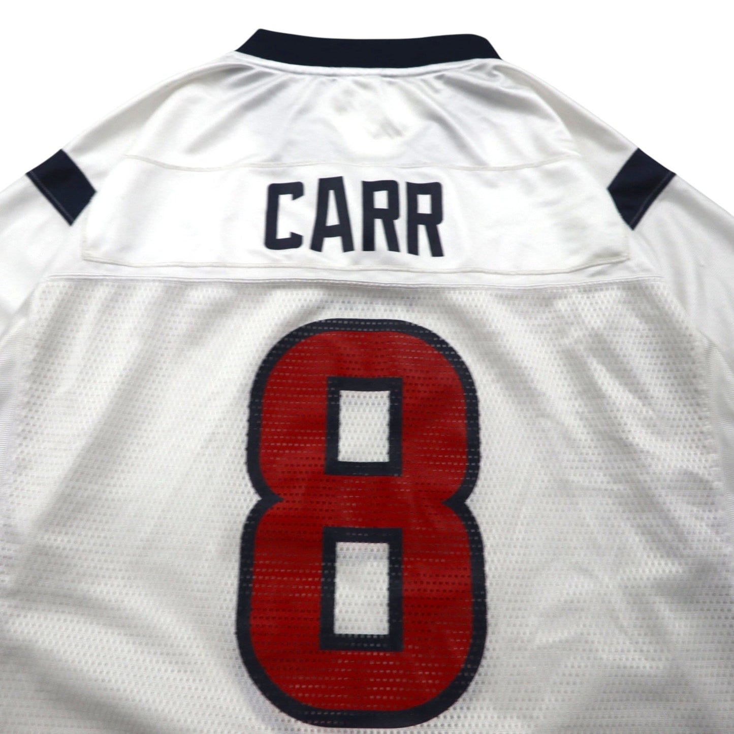reebok ゲームシャツ L ホワイト ポリエステル メッシュ ナンバリング NFL TEXANS