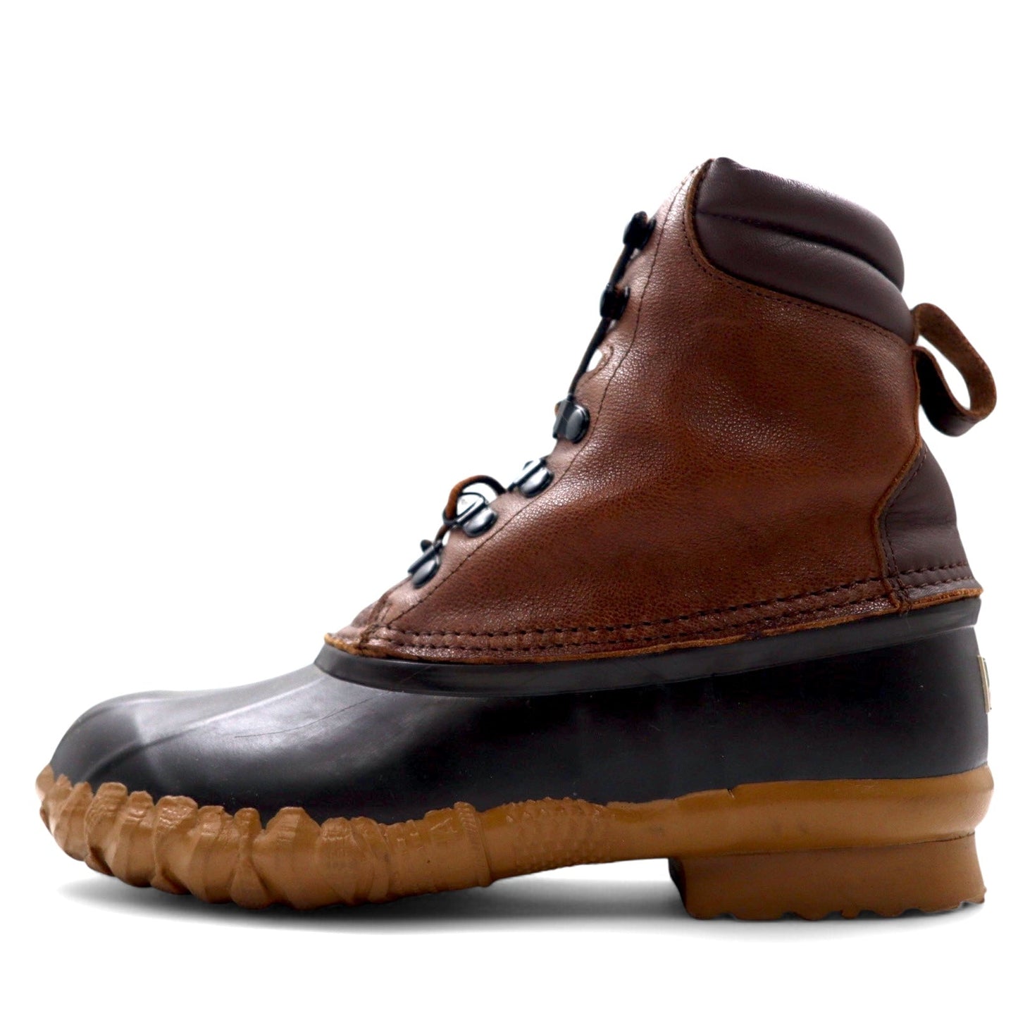 SISII Bean Boots Rain Boots, Size 24cm, Brown Leather and Rubber. Available at JOURNAL STANDARD.