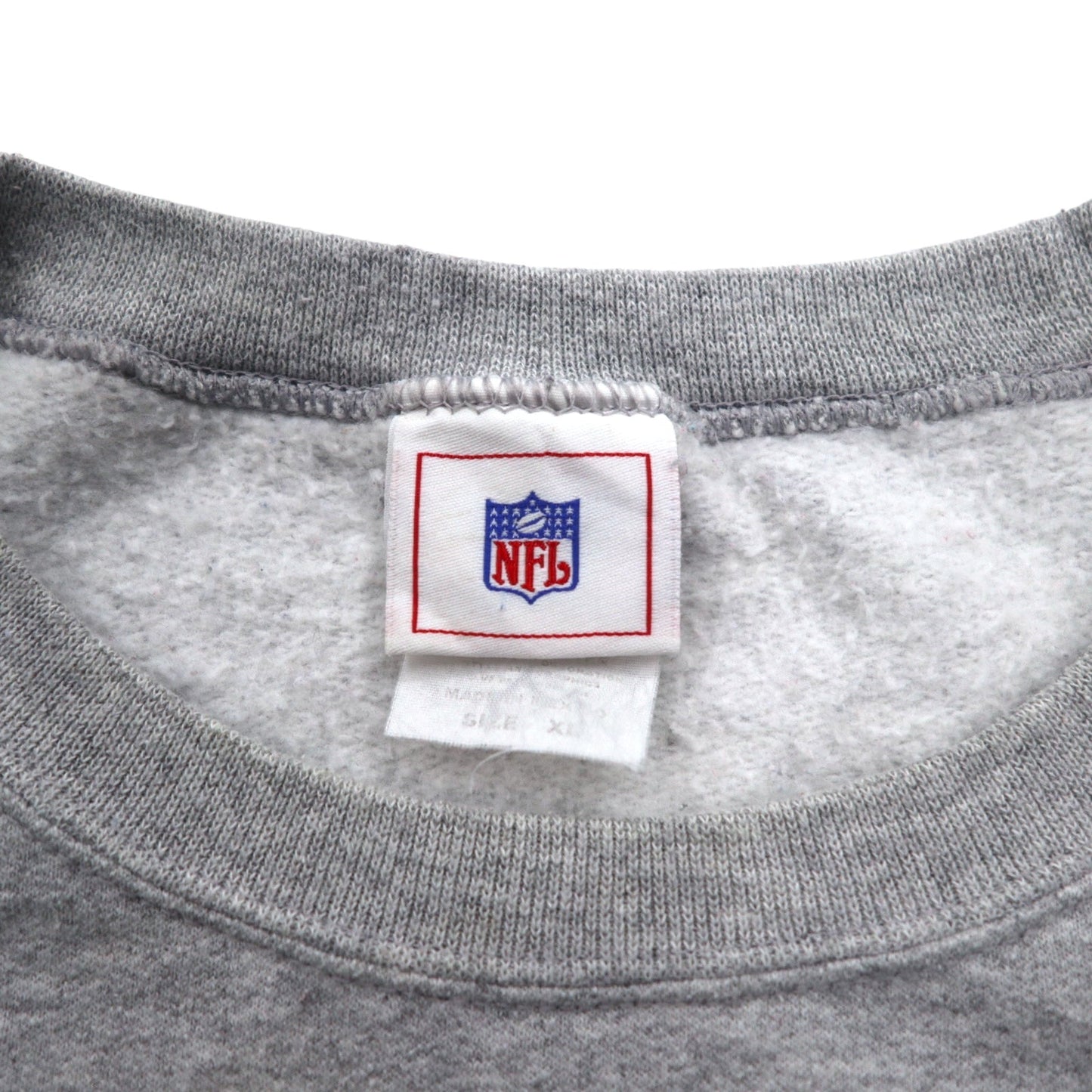 NFL 90s Crew Neck Sweatshirt, Size XL, Gray, Printed with PITTSBURGH STEELERS, Made in Mexico