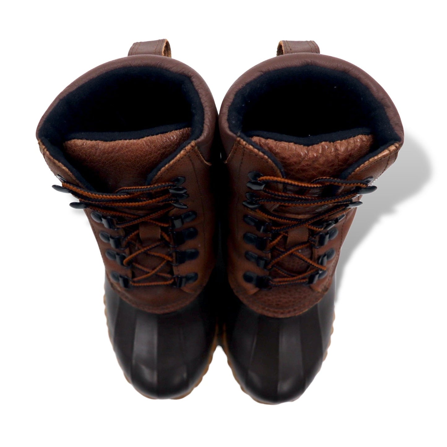 SISII Bean Boots Rain Boots, Size 24cm, Brown Leather and Rubber. Available at JOURNAL STANDARD.