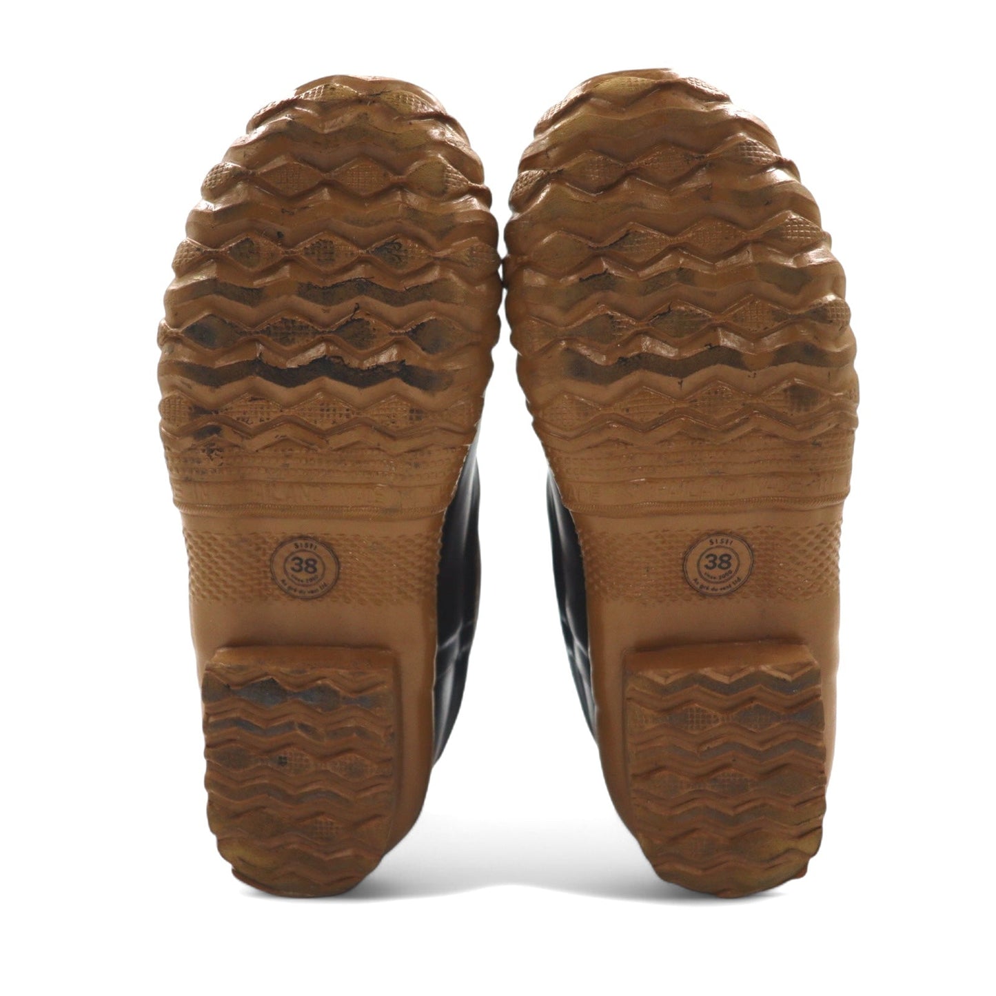 SISII Bean Boots Rain Boots, Size 24cm, Brown Leather and Rubber. Available at JOURNAL STANDARD.