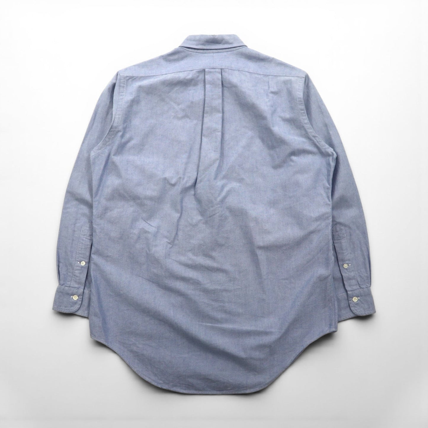 Polo Ralph Lauren 90年代 オックスフォード ボタンダウン シャツ M ブルー 胸ポケット エンブレム