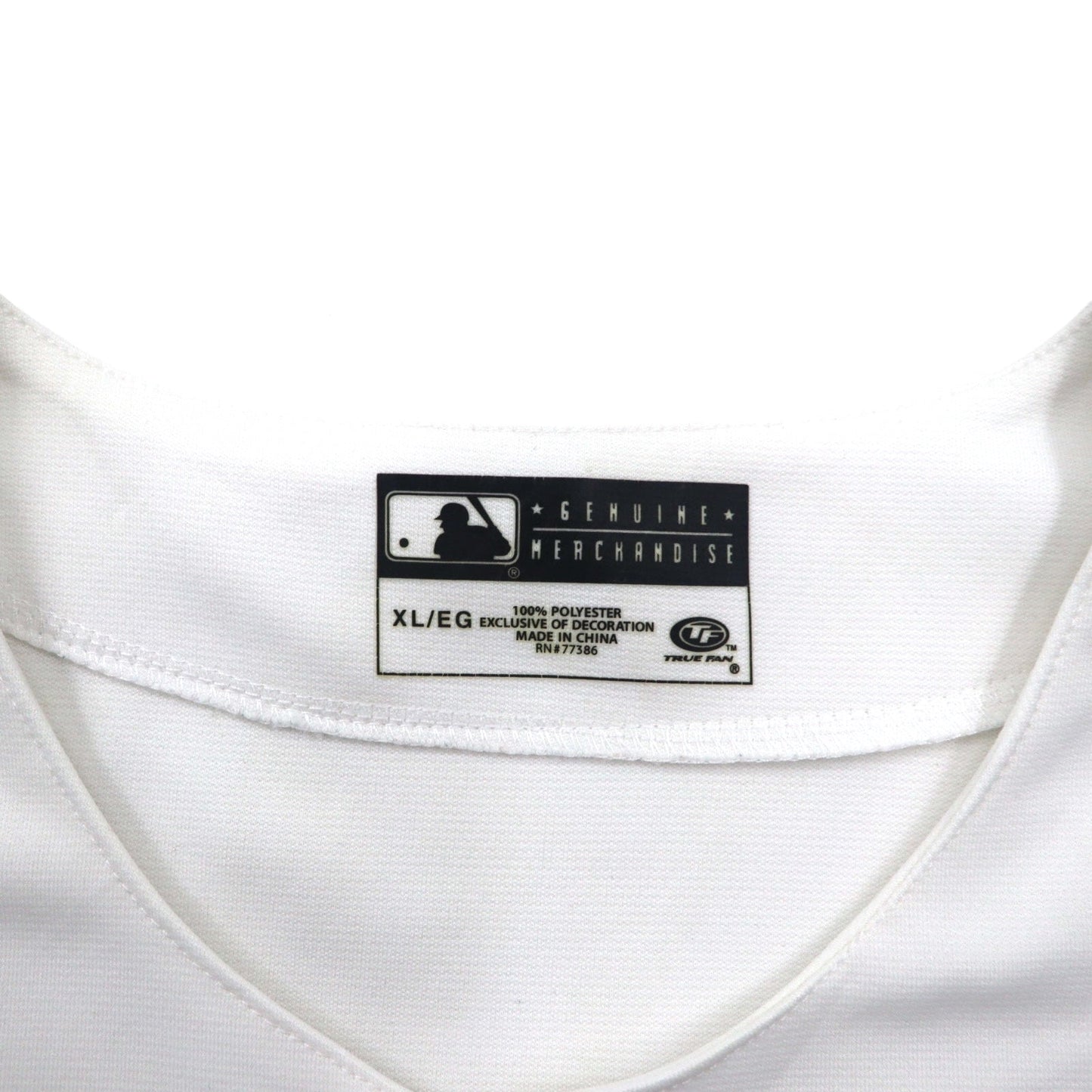 MLB TRUE FAN ベースボールシャツ XL ホワイト ポリエステル デトロイト タイガース Detroit Tigers