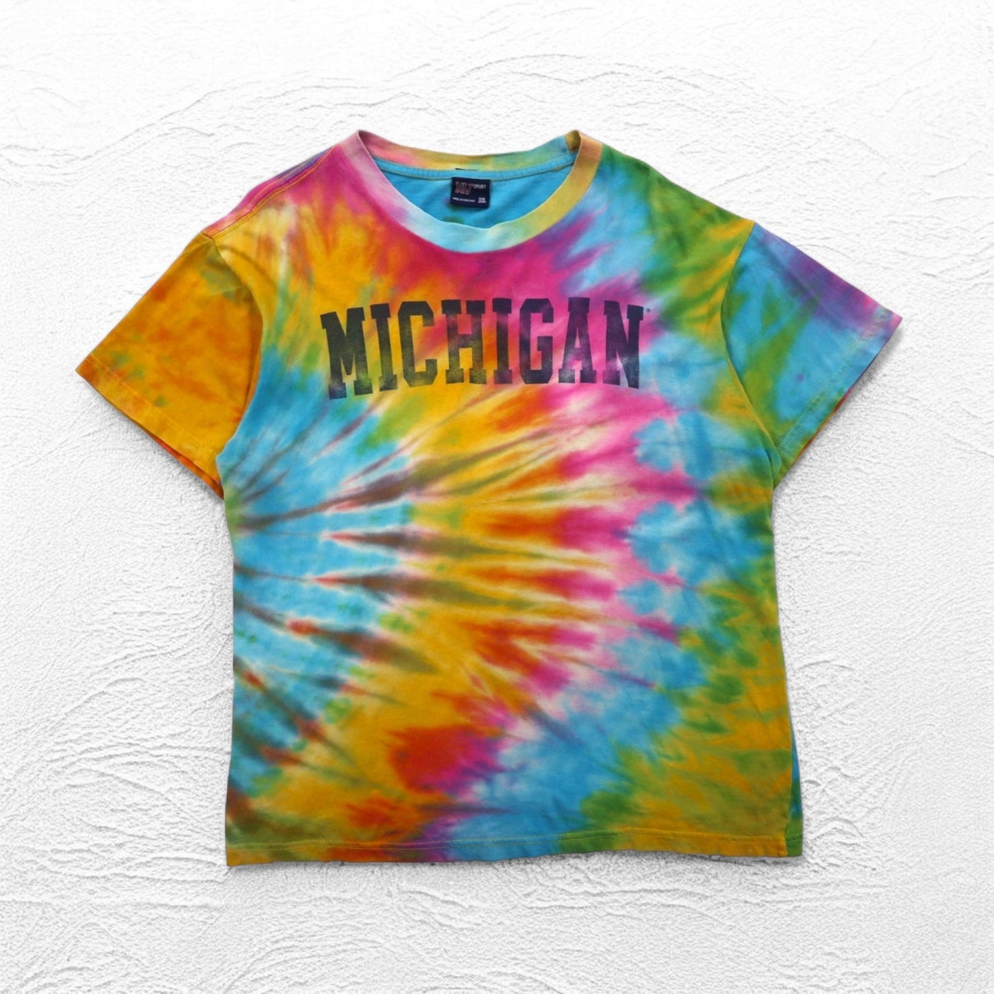 MV SPORT Tie-Dye College T-Shirt, XL, Multicolor, Cotton, Made in Pakistan