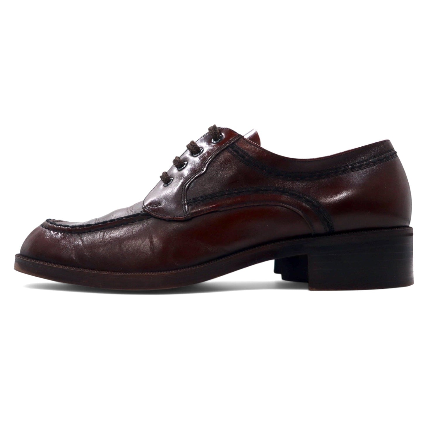 Pellet Moc Toe U-Tip Dress Shoes, Wingtip, Size 28cm, Dark Brown
