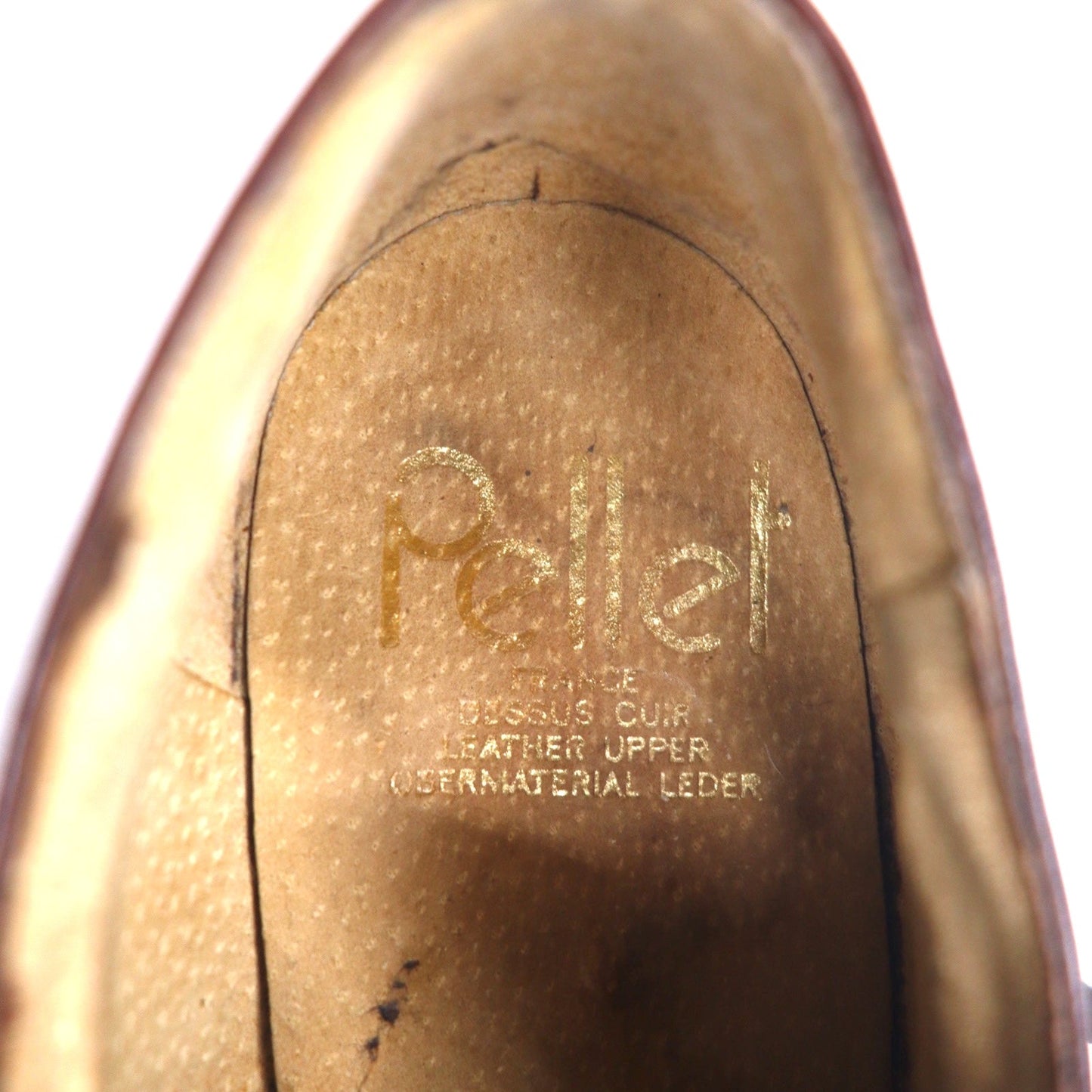 Pellet Moc Toe U-Tip Dress Shoes, Wingtip, Size 28cm, Dark Brown