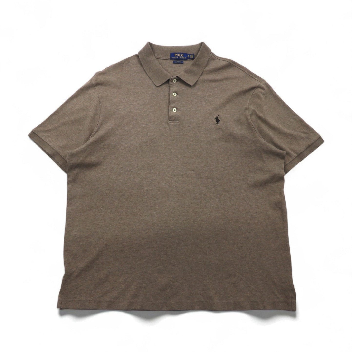 POLO RALPH LAUREN クラシックフィット ポロシャツ XL カーキ CLASSIC FIT スモールポニー刺繍