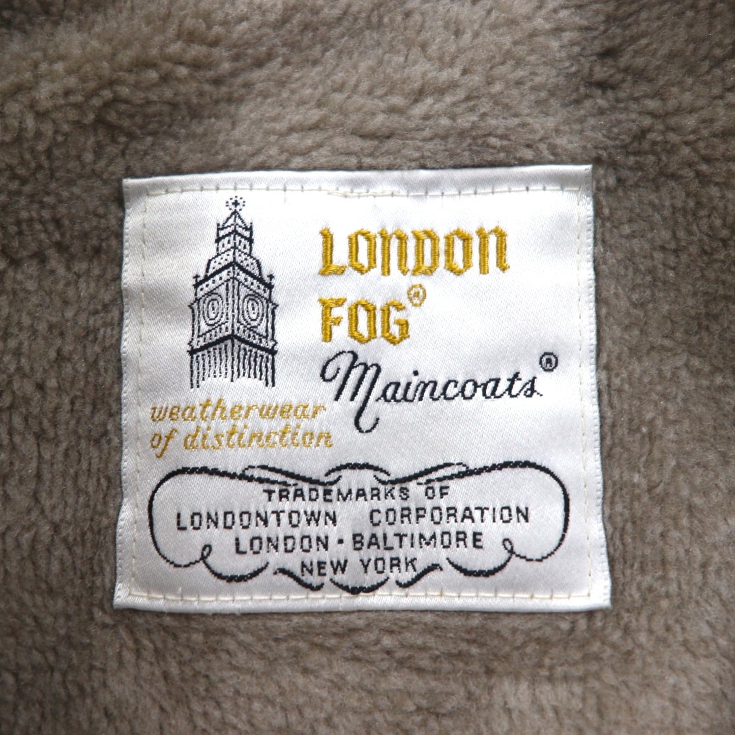 LONDON FOG 90s MAINCOATS Double-Breasted Trench Coat, Size L, Beige, with Detachable Boa Lining and Belt