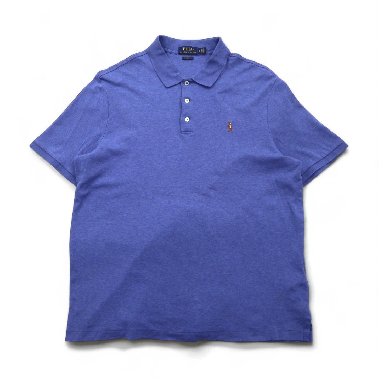 POLO RALPH LAUREN クラシックフィット ポロシャツ L CLASSIC FIT ブルー スモールポニー刺繍