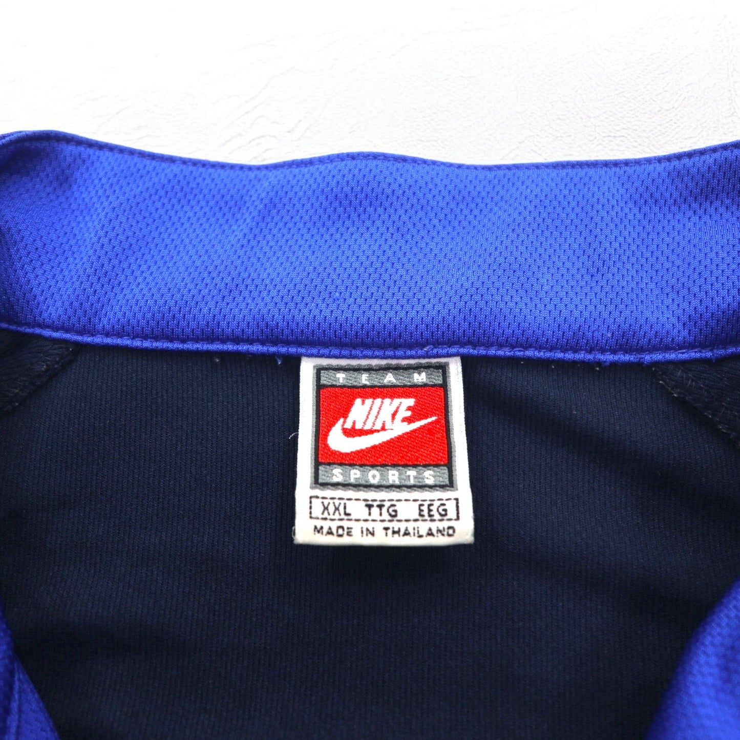 NIKE 90年代 TEAMタグ 半袖 バスケ ジャージ トラックジャケット 2XL ブルー スウォッシュ