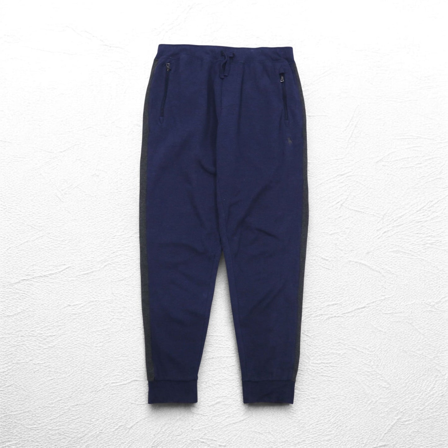 POLO RALPH LAUREN Jogger Pants, Size M, Navy, Side Stripes, Small Pony Embroidery