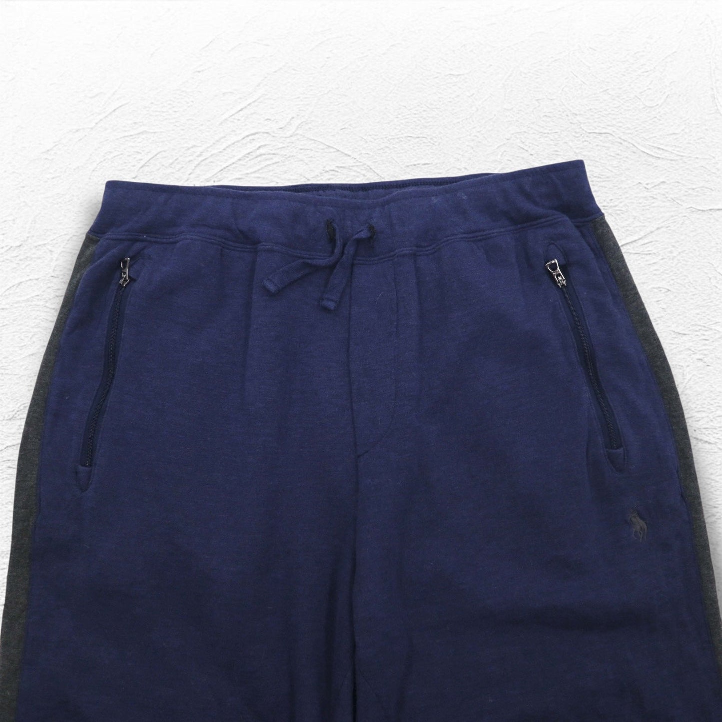 POLO RALPH LAUREN Jogger Pants, Size M, Navy, Side Stripes, Small Pony Embroidery
