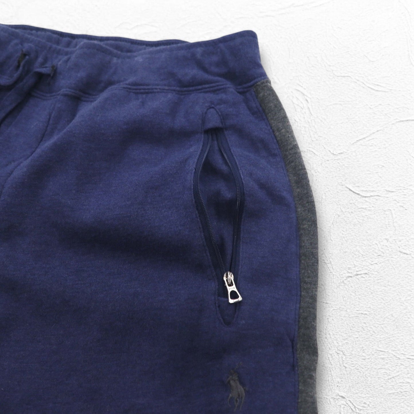 POLO RALPH LAUREN Jogger Pants, Size M, Navy, Side Stripes, Small Pony Embroidery