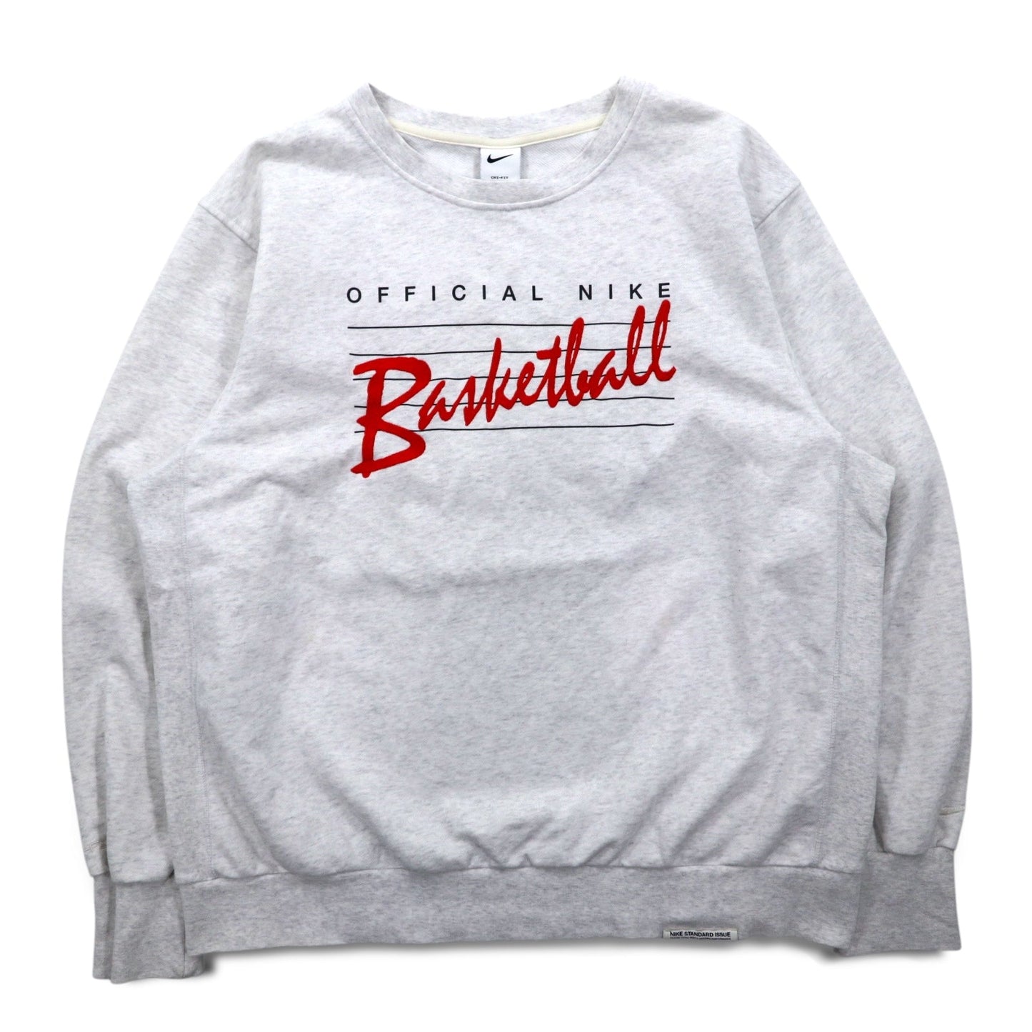 NIKE Dri-Fit Standard Issue Basketball Sweatshirt, Gray, Size L, DA6741-051