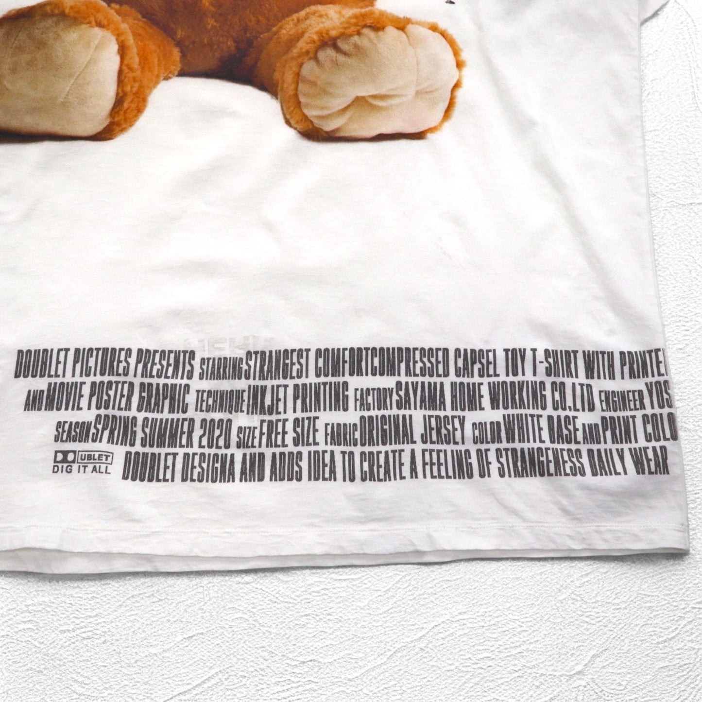doublet YOUR FACE HERE Tシャツ FREE ホワイト TED テッド CAPSULETOY COMPRESSED