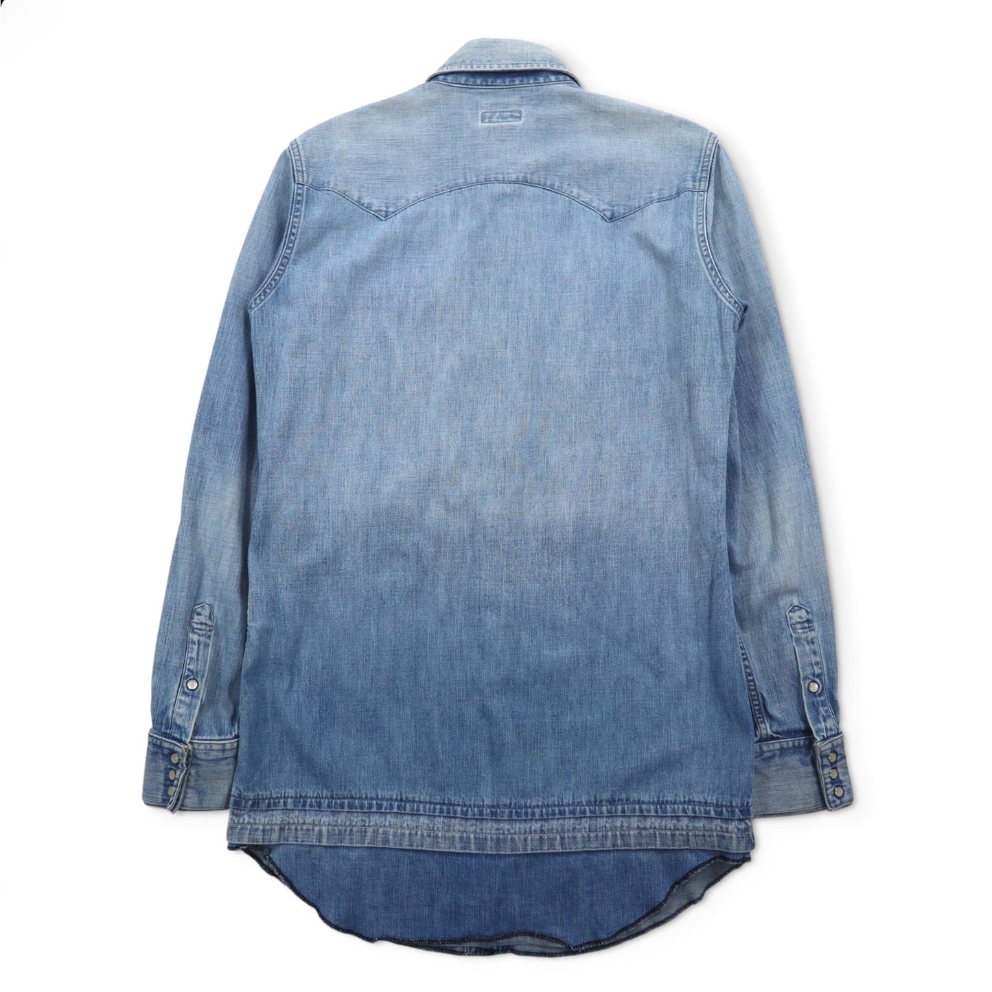 FACETASM Long Denim Western Shirt, Size M, Blue, Cotton, TK-SH-01, Made in Japan