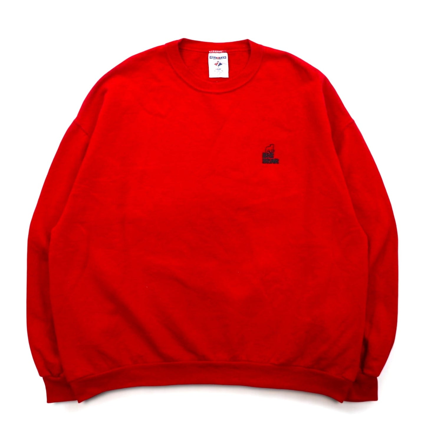JERZEES Big Bear Crew Neck Sweatshirt, XL, Red, Cotton, Made in Mexico