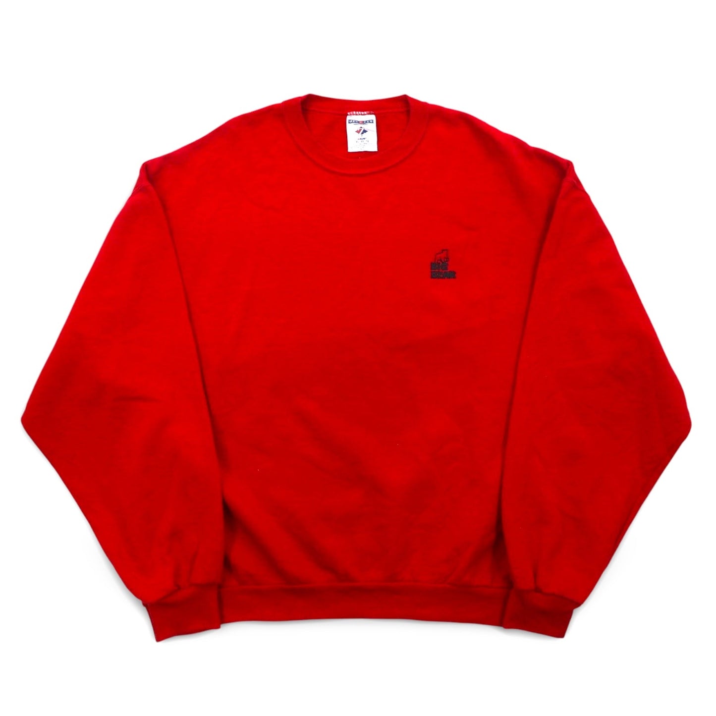 JERZEES Big Bear Crew Neck Sweatshirt, XL, Red, Cotton, Made in Mexico