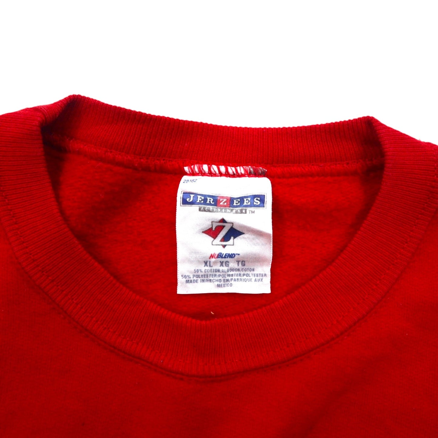 JERZEES Big Bear Crew Neck Sweatshirt, XL, Red, Cotton, Made in Mexico
