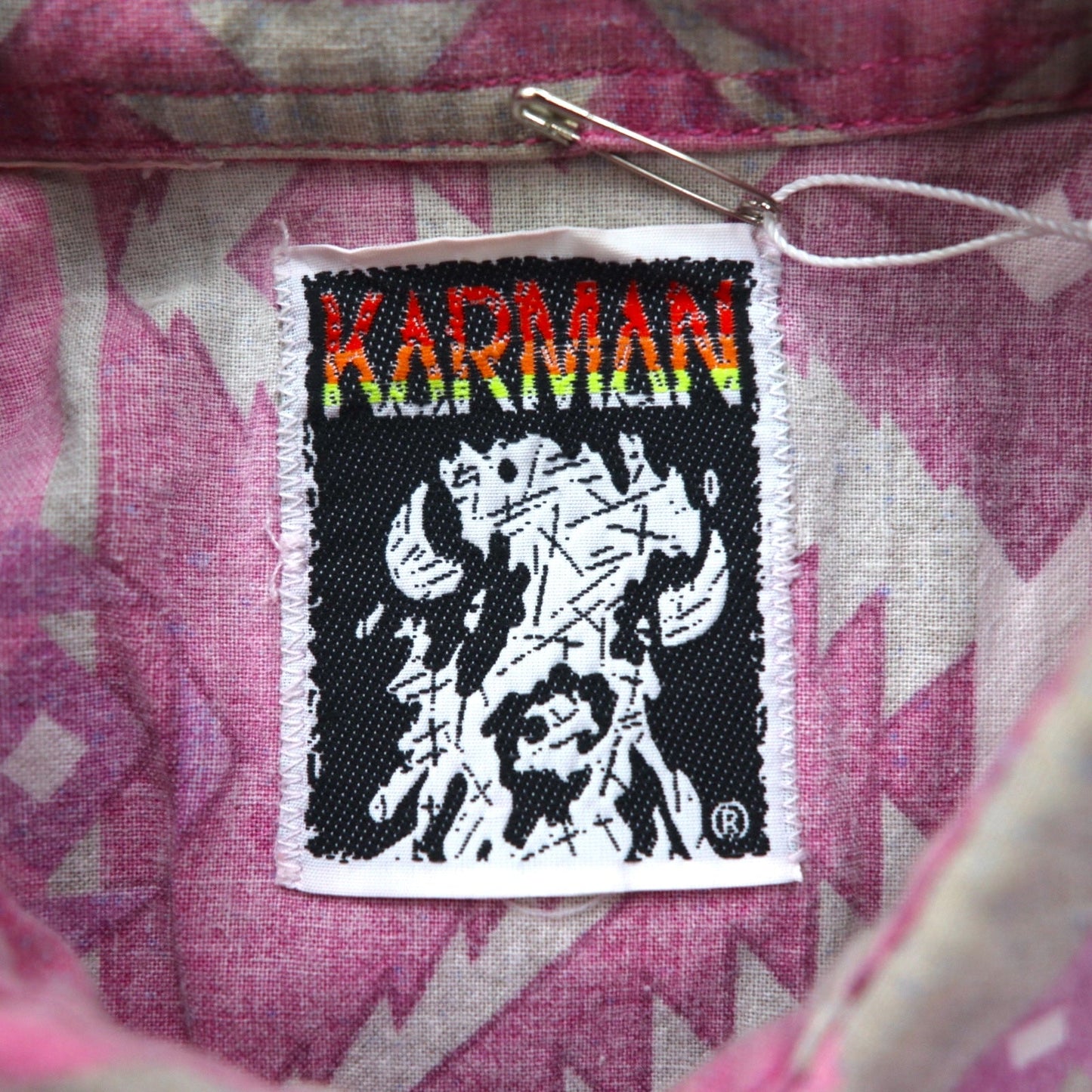 Vintage 90s KARMAN Native American Western Shirt, Size XL, Cotton, All-Over Print