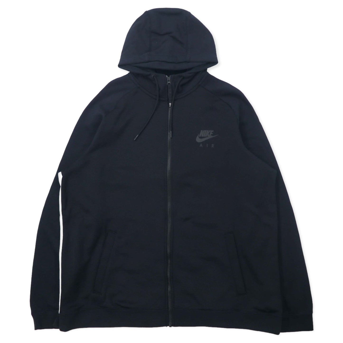 NIKE Air Max Hybrid Full Zip Hoodie, XXL, Black, Cotton, 805136-010