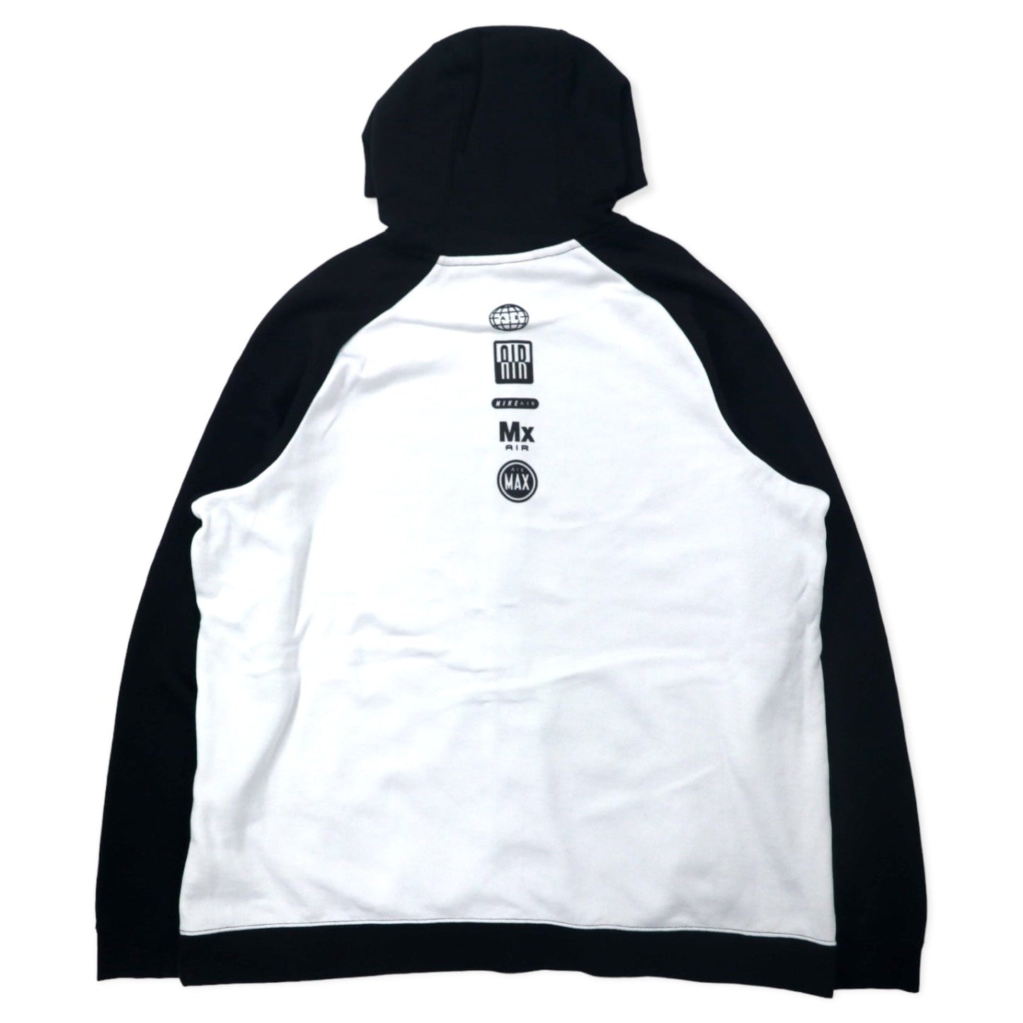 NIKE Air Max Hybrid Full Zip Hoodie, XXL, Black, Cotton, 805136-010