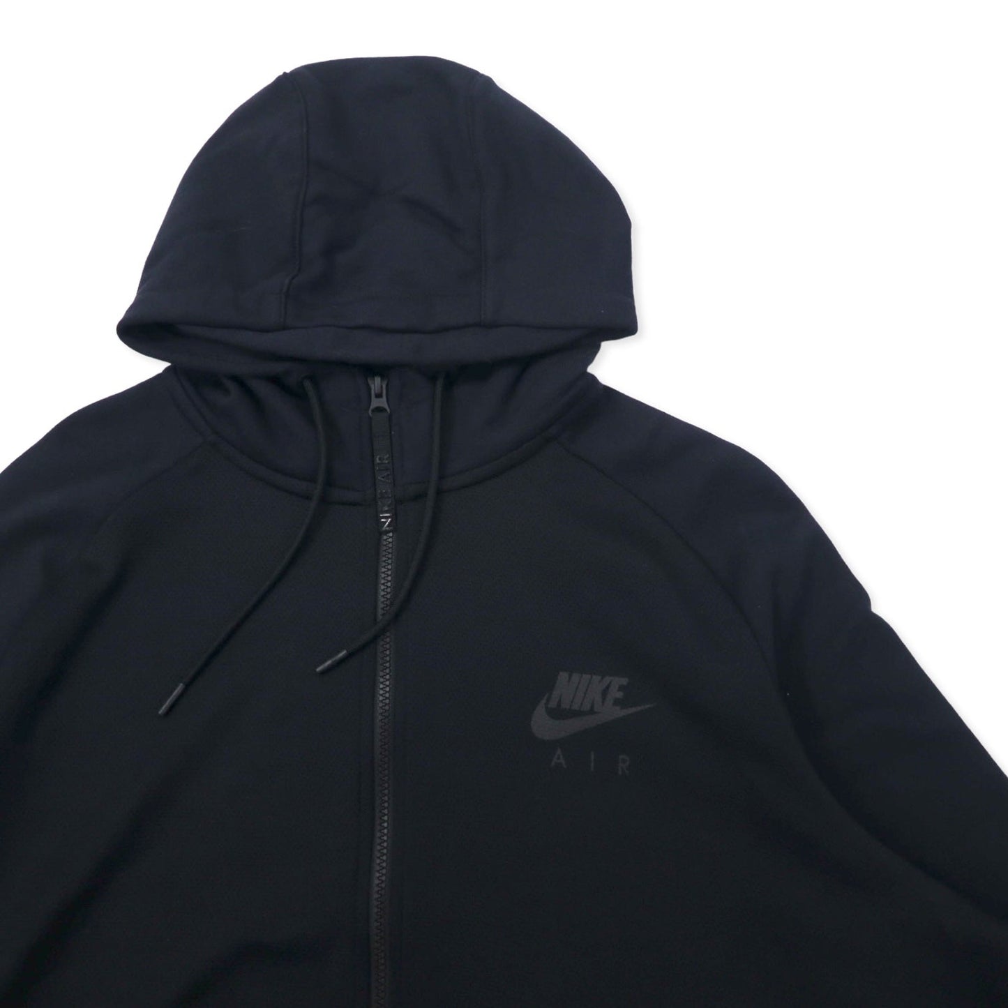 NIKE Air Max Hybrid Full Zip Hoodie, XXL, Black, Cotton, 805136-010