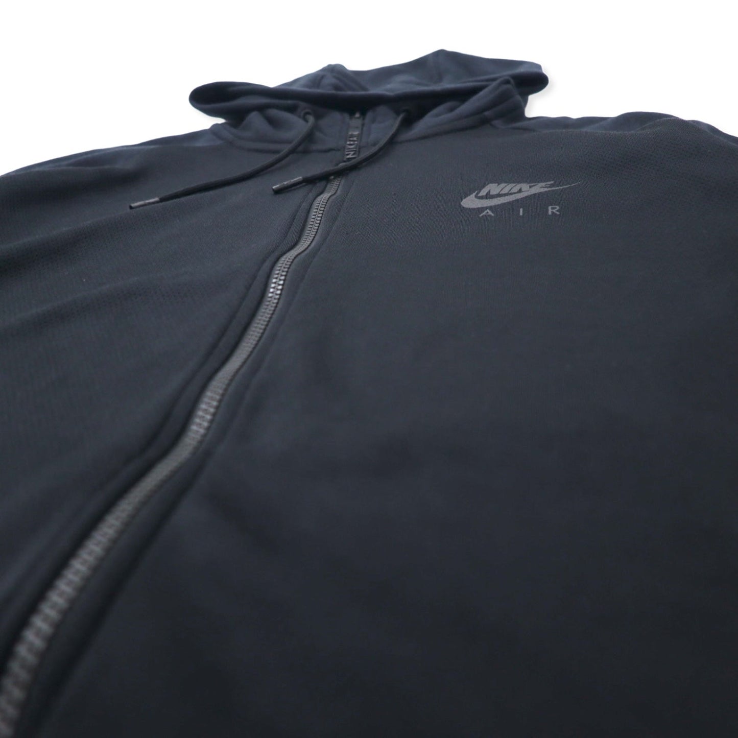 NIKE Air Max Hybrid Full Zip Hoodie, XXL, Black, Cotton, 805136-010