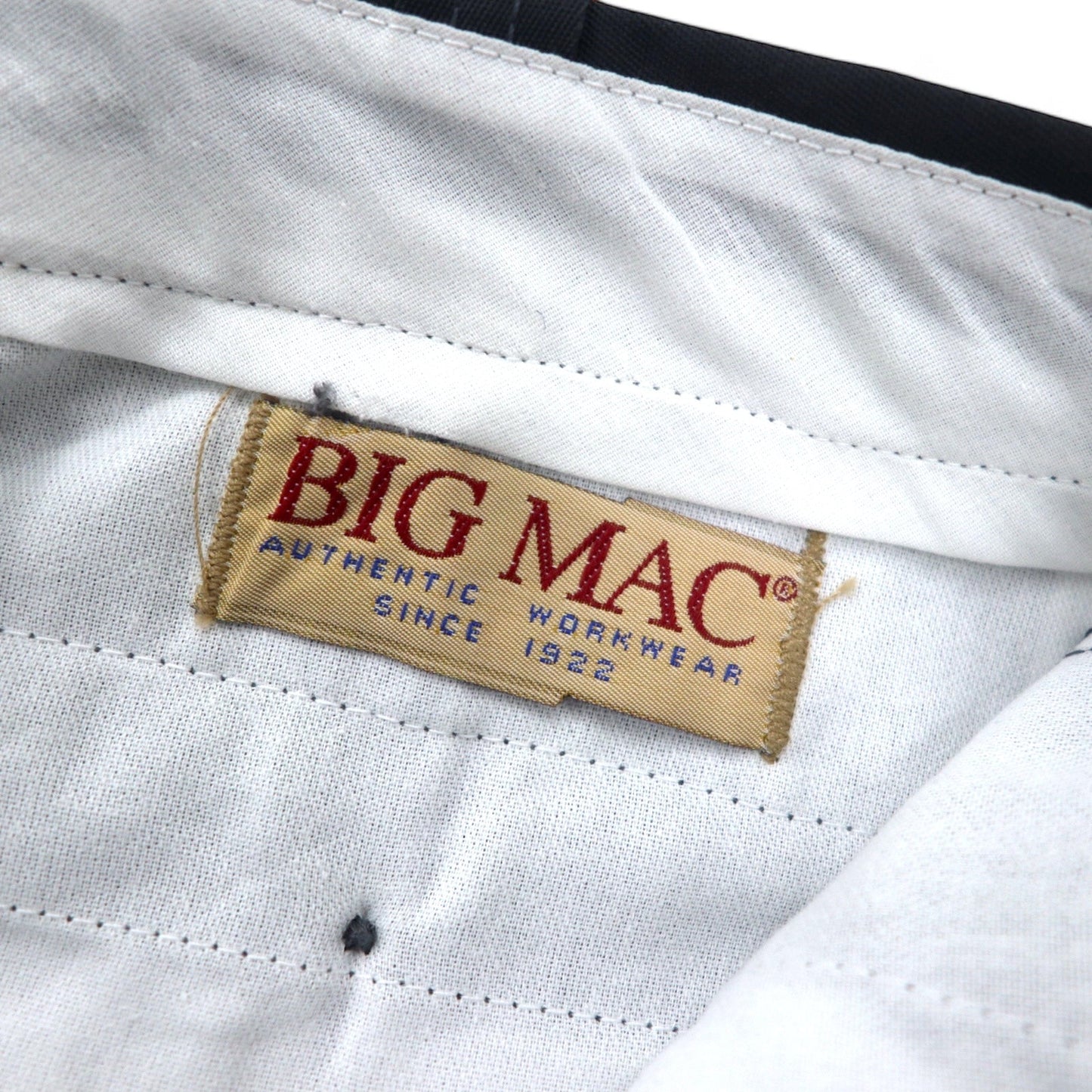 BIG MAC 80s Twill Work Chino Pants, Size 36, Gray, Polyester and Cotton, Center Press