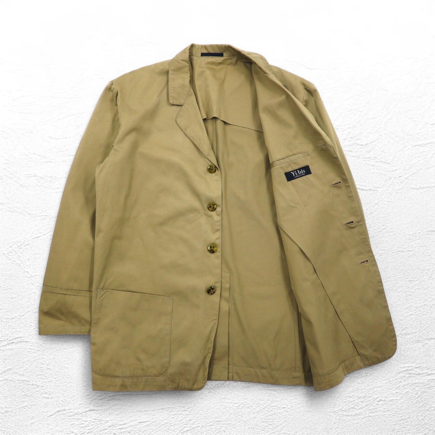 Y's bis Le Blue Collar Men's-Like Over Jacket, Free Size, Beige, CE-J55-050, Made in Japan