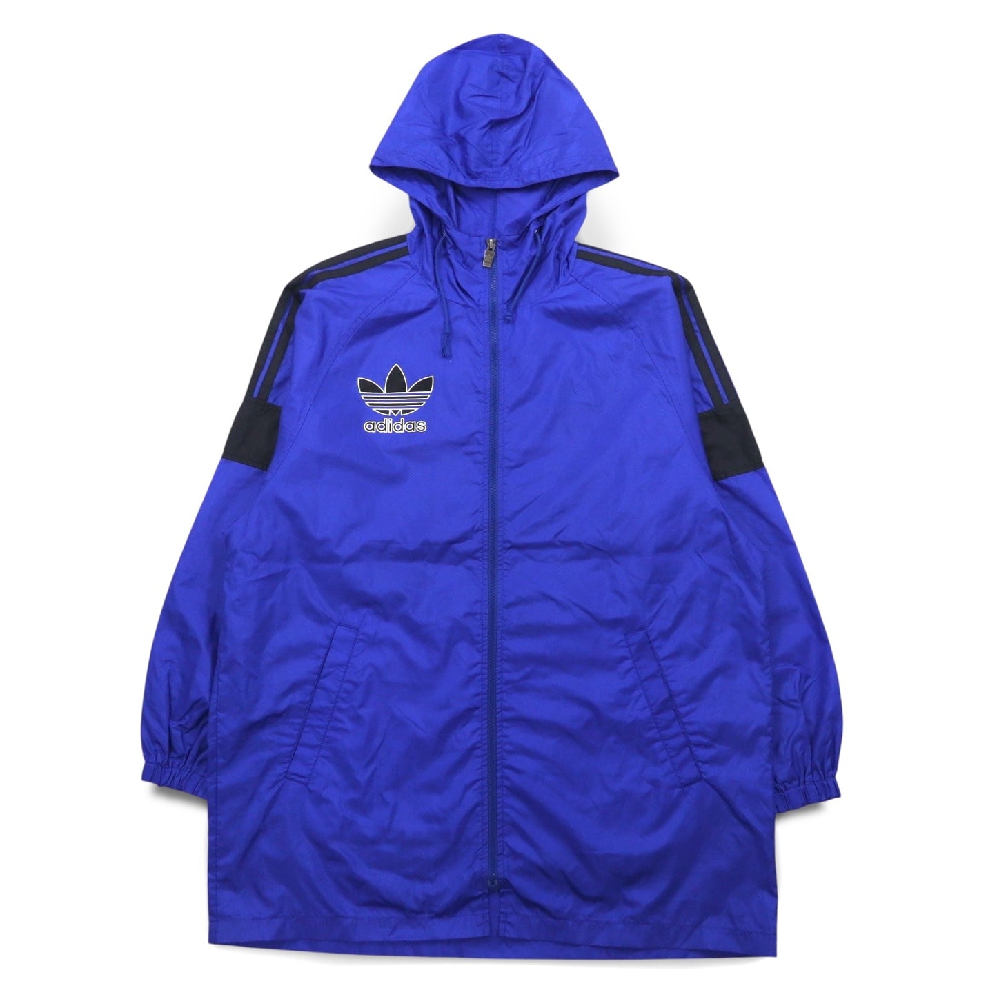 adidas 90s Descente Trefoil Logo Shell Parka Rain Jacket, Size ML, Water-Repellent Nylon, Made in Japan